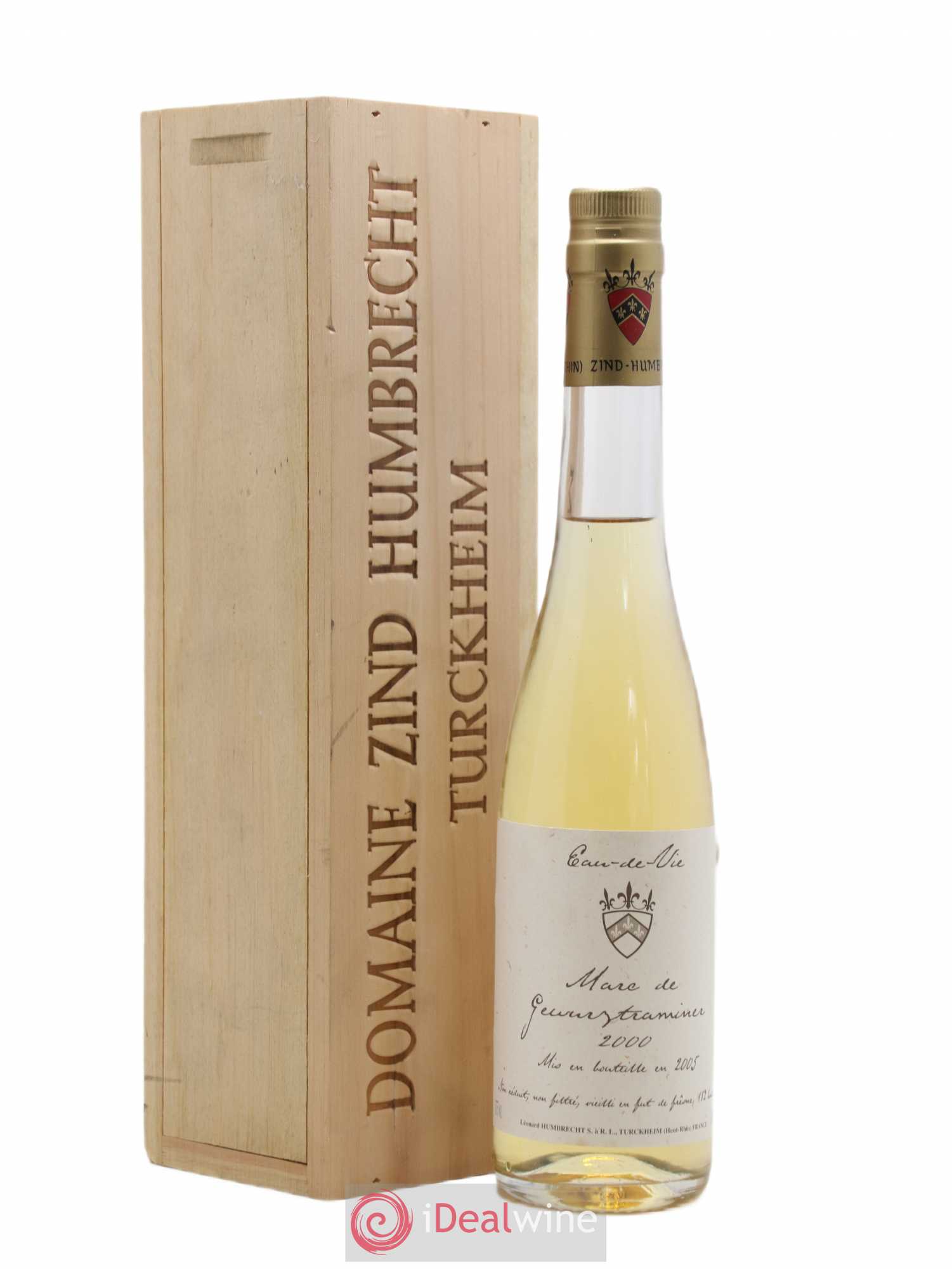 Alcool Eau de Vie Marc de Gewurztraminer Zind Humbrecht 2000 - Posten von 1 Flasche - 0