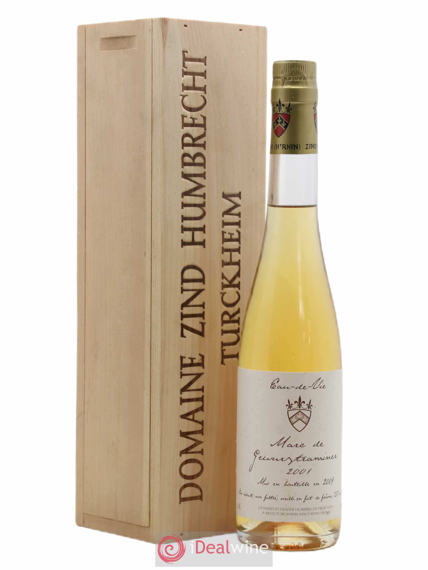 Alcool Eau de Vie Marc de Gewurztraminer Zind Humbrecht 2001 - Posten von 1 Flasche - 0