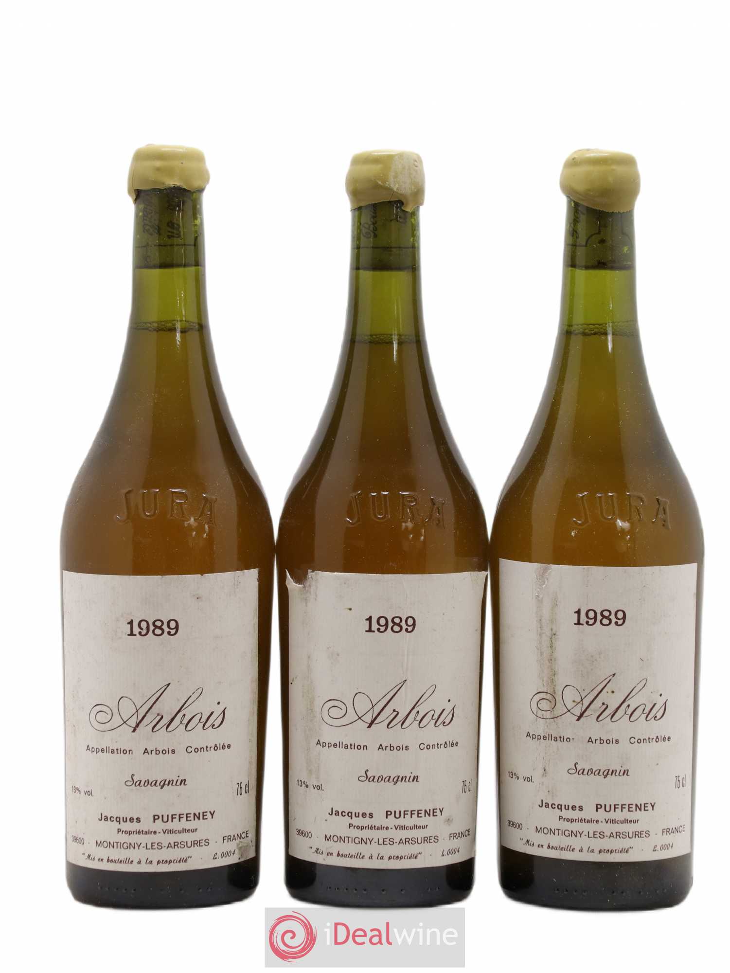 Arbois Savagnin Jacques Puffeney 1989 - Lot de 3 bouteilles - 0