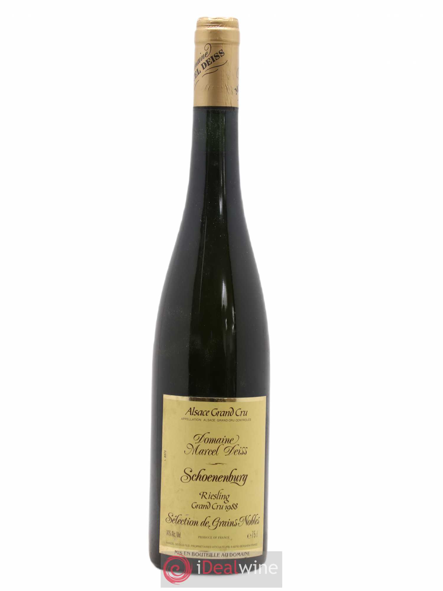 Alsace Riesling Sélection de Grains Nobles Grand Cru Schoenenbourg Marcel Deiss (Domaine) 1988 - Lotto di 1 bottiglia - 0