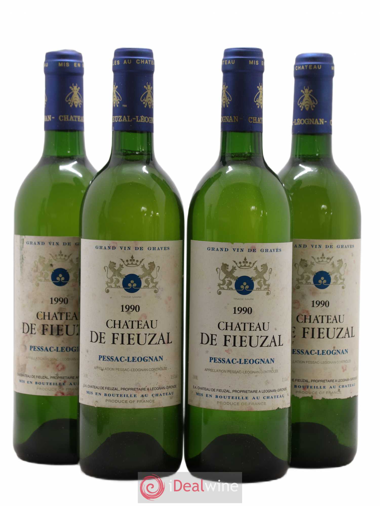 Château de Fieuzal 1990 - Lot de 4 bouteilles - 0