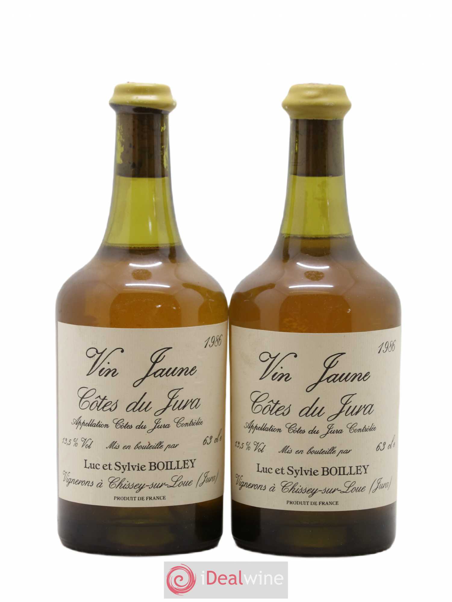 Côtes du Jura Vin Jaune Luc et Sylvie Boilley 1986 - Lotto di 2 bottiglie - 0