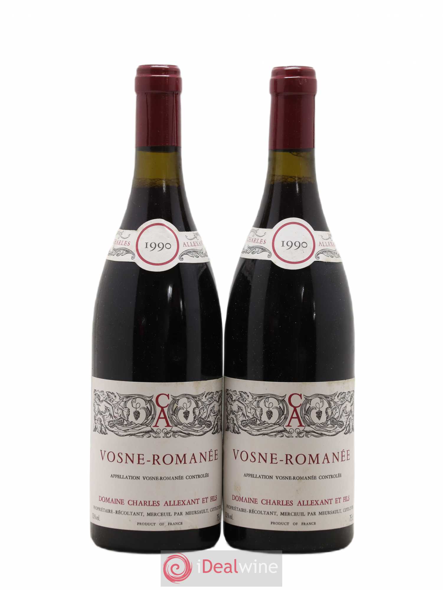 Vosne-Romanée Domaine Charles Allexant et fils 1990 - Posten von 2 Flaschen - 0