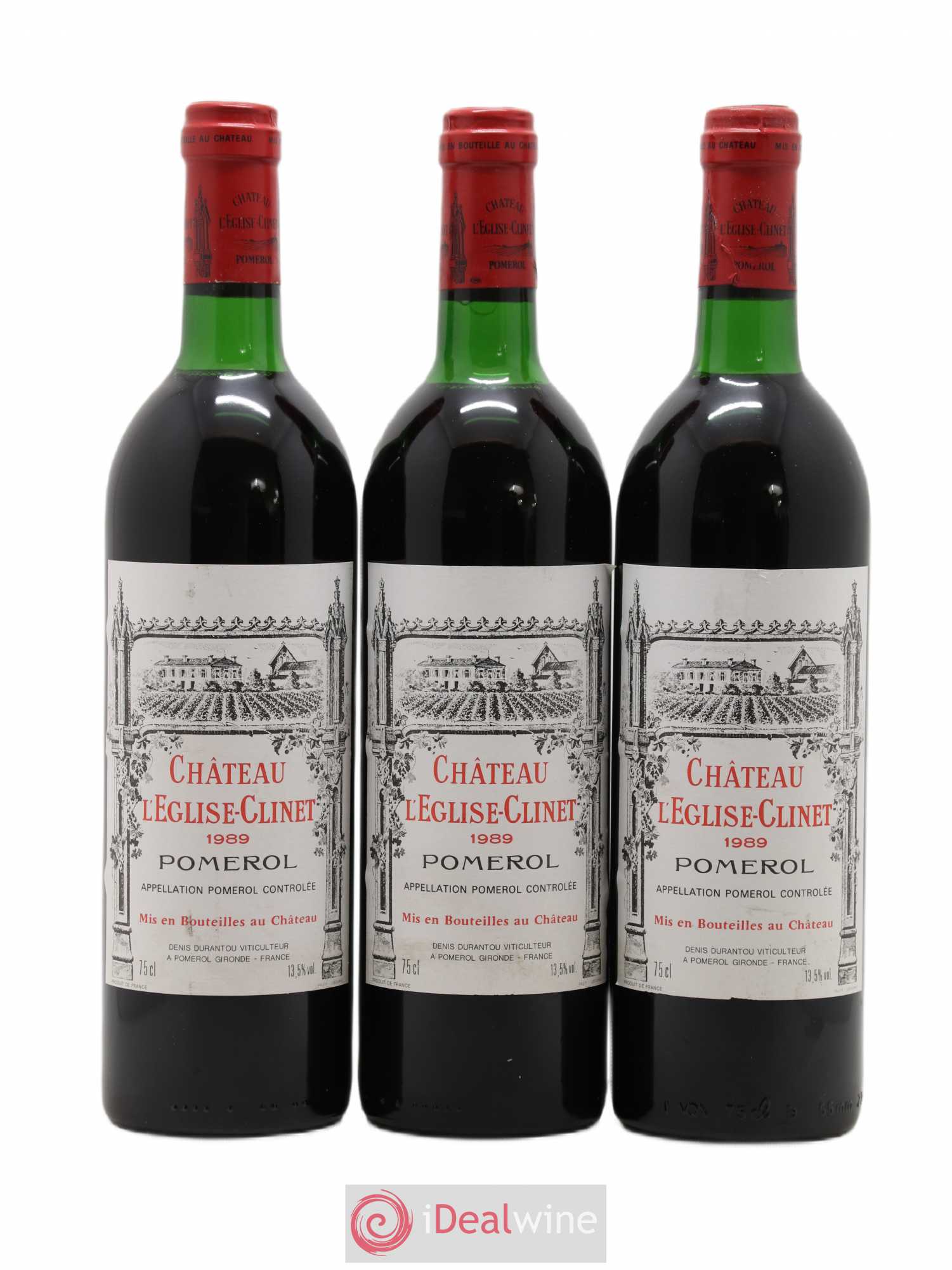 Château l' Église Clinet 1989 - Lot de 3 bouteilles - 0