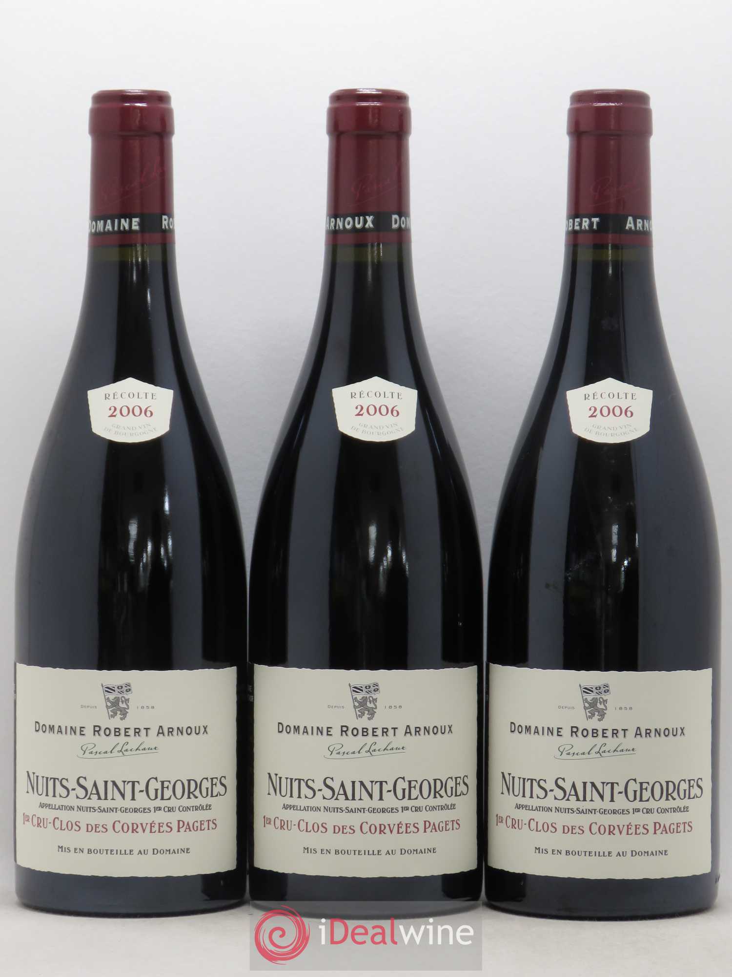 Nuits-Saint-Georges 1er Cru Clos des Corvées Pagets Arnoux-Lachaux (Domaine) 2006 - Lot de 3 bouteilles - 0