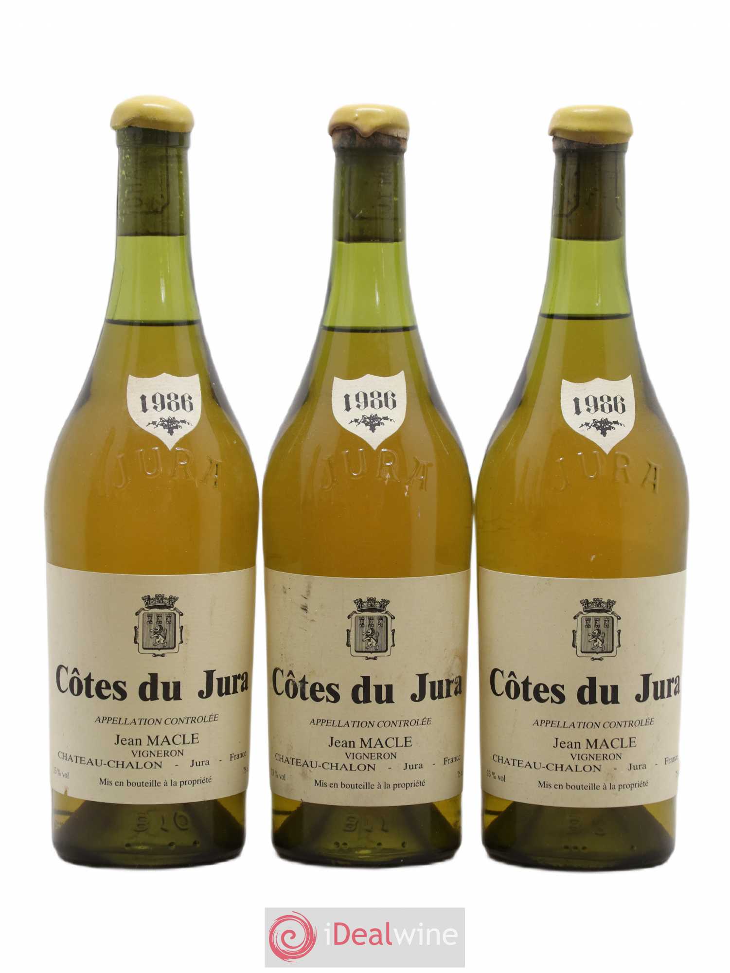 Côtes du Jura Jean Macle 1986 - Lot de 3 bouteilles - 0