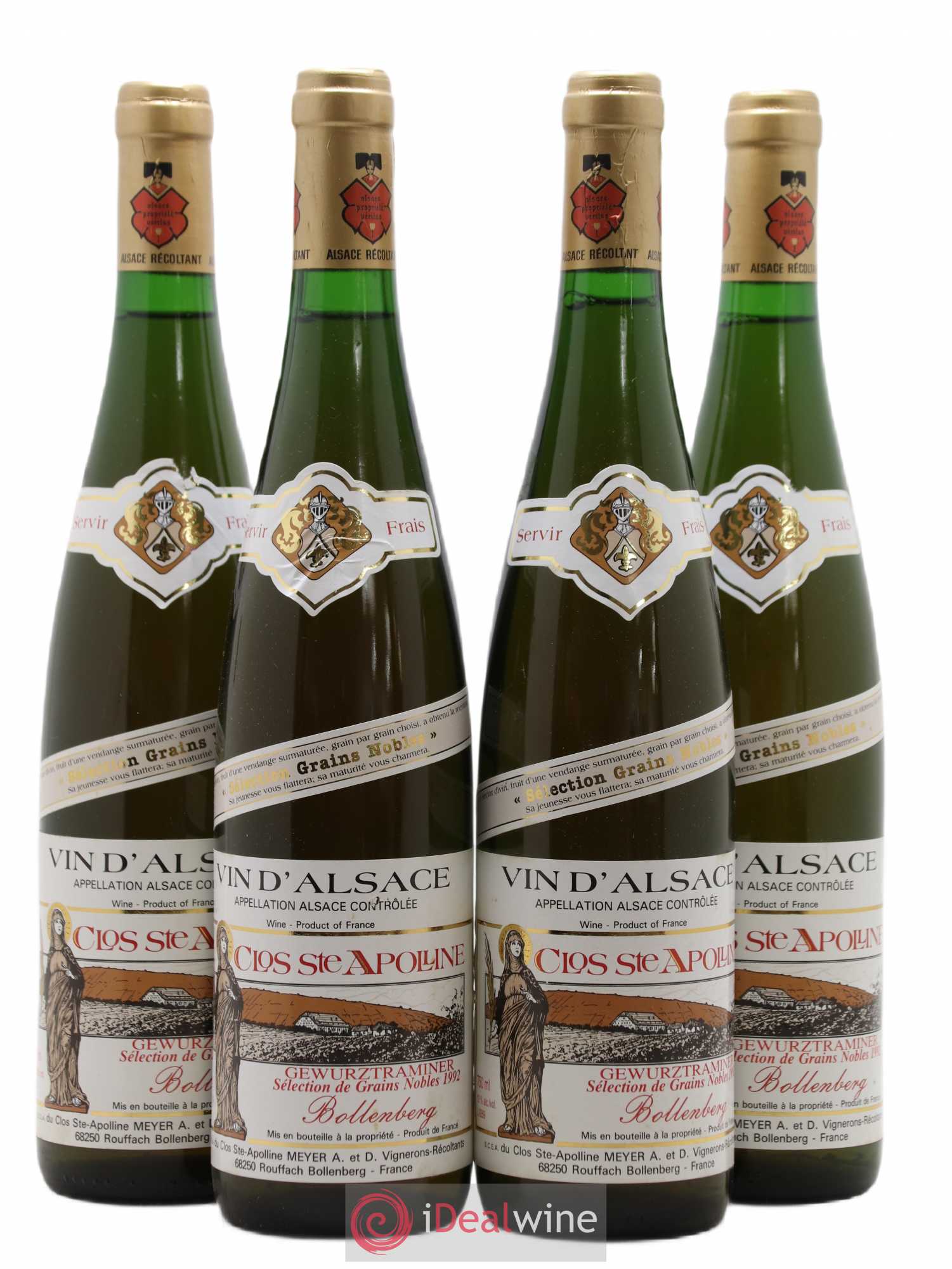 Gewurztraminer Sélection de Grains Nobles Bollenberg Clos Ste Apolline 1992 - Lotto di 4 bottiglie - 0