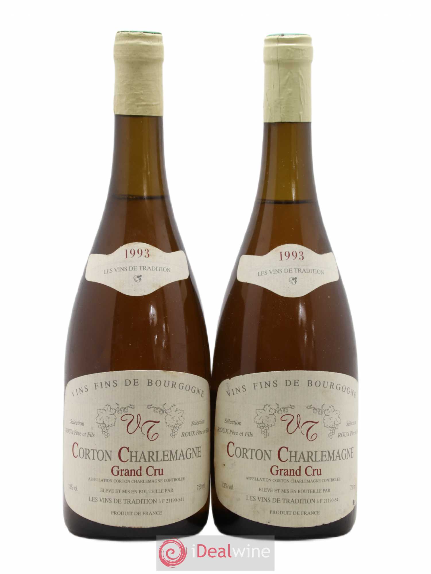 Corton-Charlemagne Grand Cru Roux 1993 - Lot de 2 bouteilles - 0