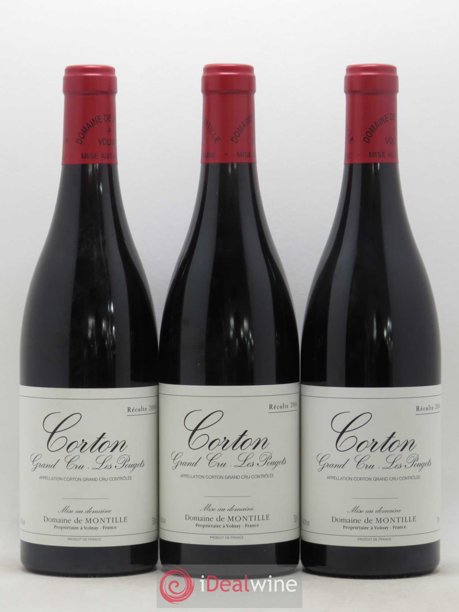 Corton Grand Cru Pougets De Montille (Domaine) 2004 - Lot de 3 bouteilles - 0