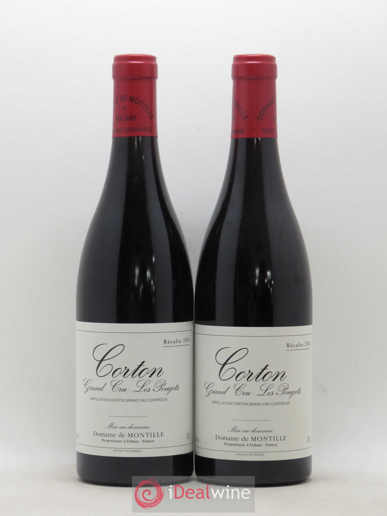 Corton Grand Cru Pougets De Montille (Domaine) 2004 - Lot de 2 bouteilles - 0