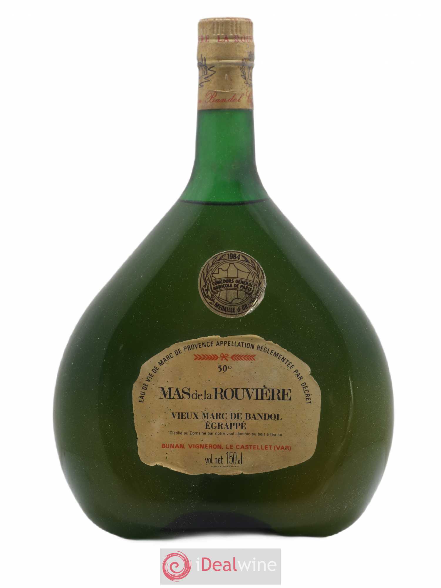 Alcool Mas de Rouvière Vieux Marc de Bandol Egrappé Bunan - Posten von 1 Magnum - 1