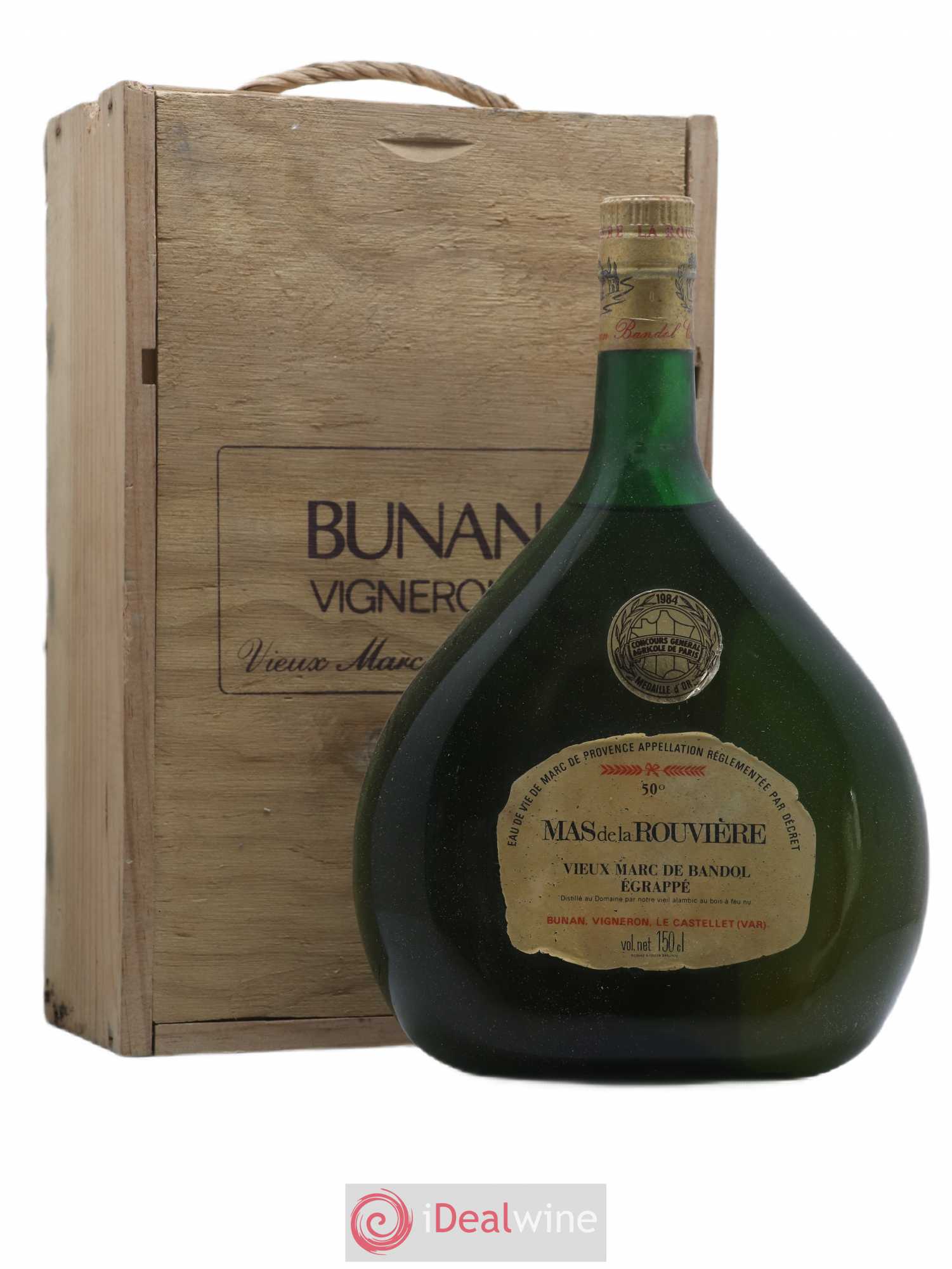 Alcool Mas de Rouvière Vieux Marc de Bandol Egrappé Bunan - Posten von 1 Magnum - 0