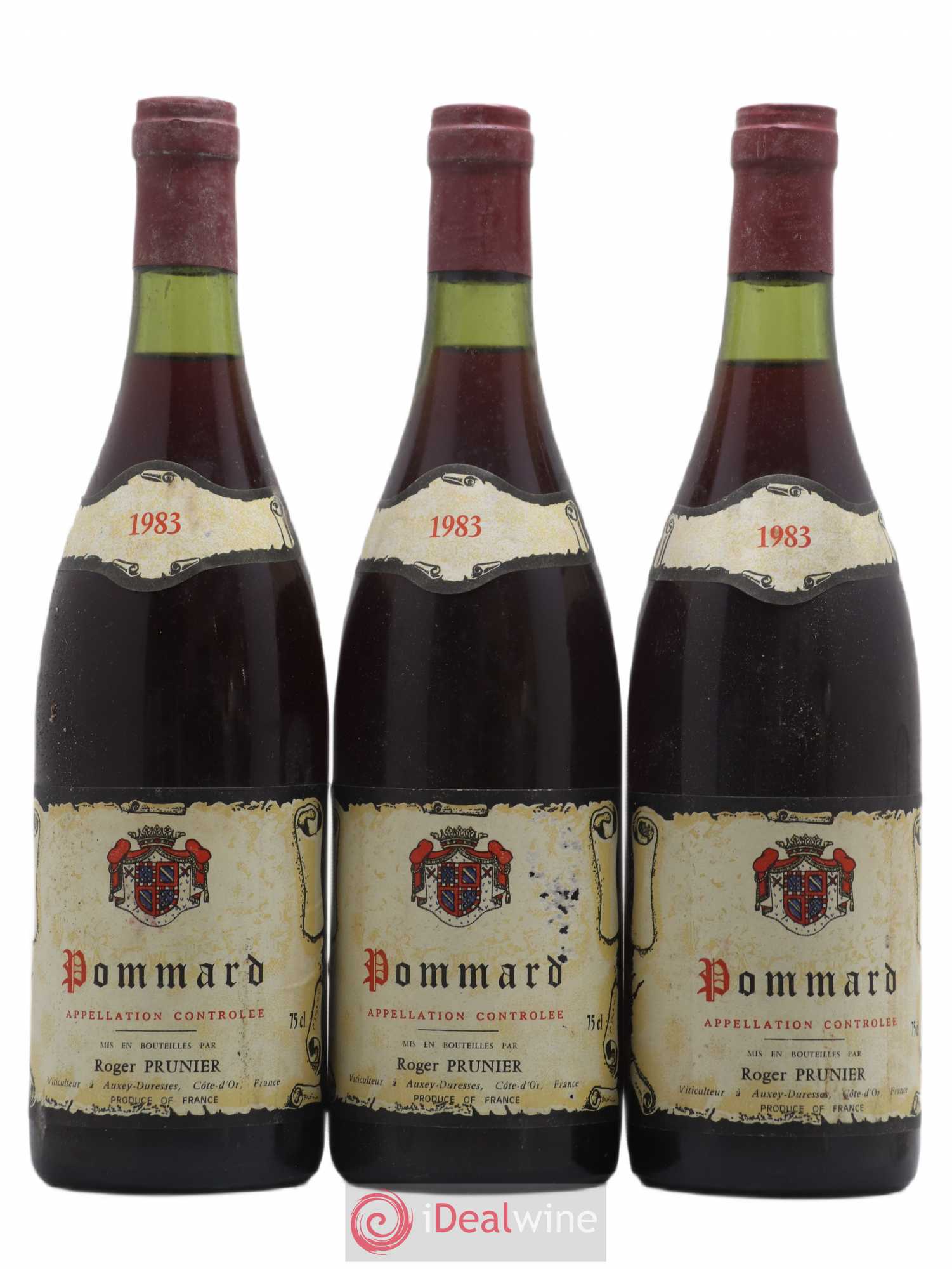 Pommard Roger Prunier 1983 - Lot de 3 bouteilles - 0