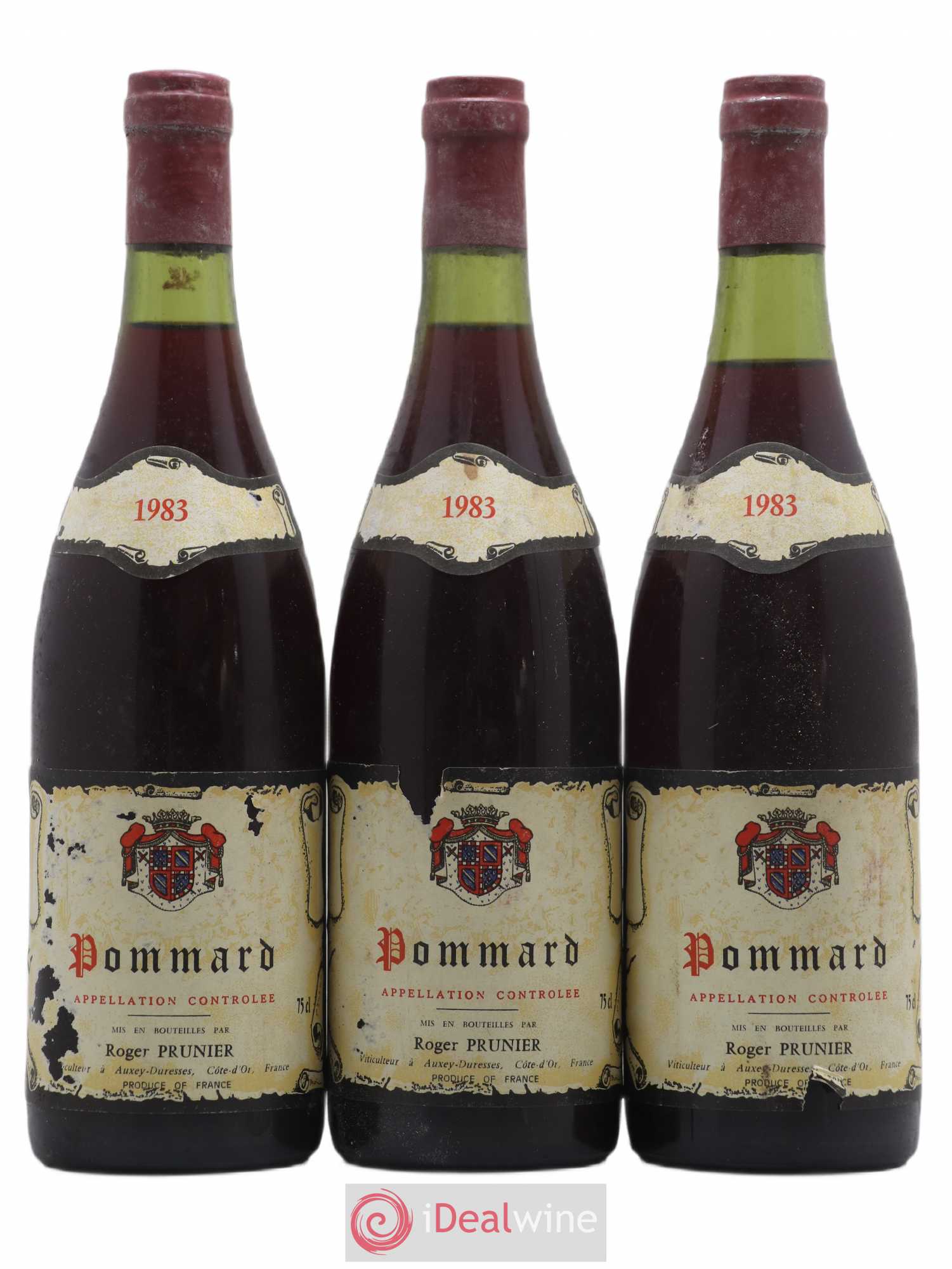 Pommard Roger Prunier 1983 - Lot de 3 bouteilles - 0