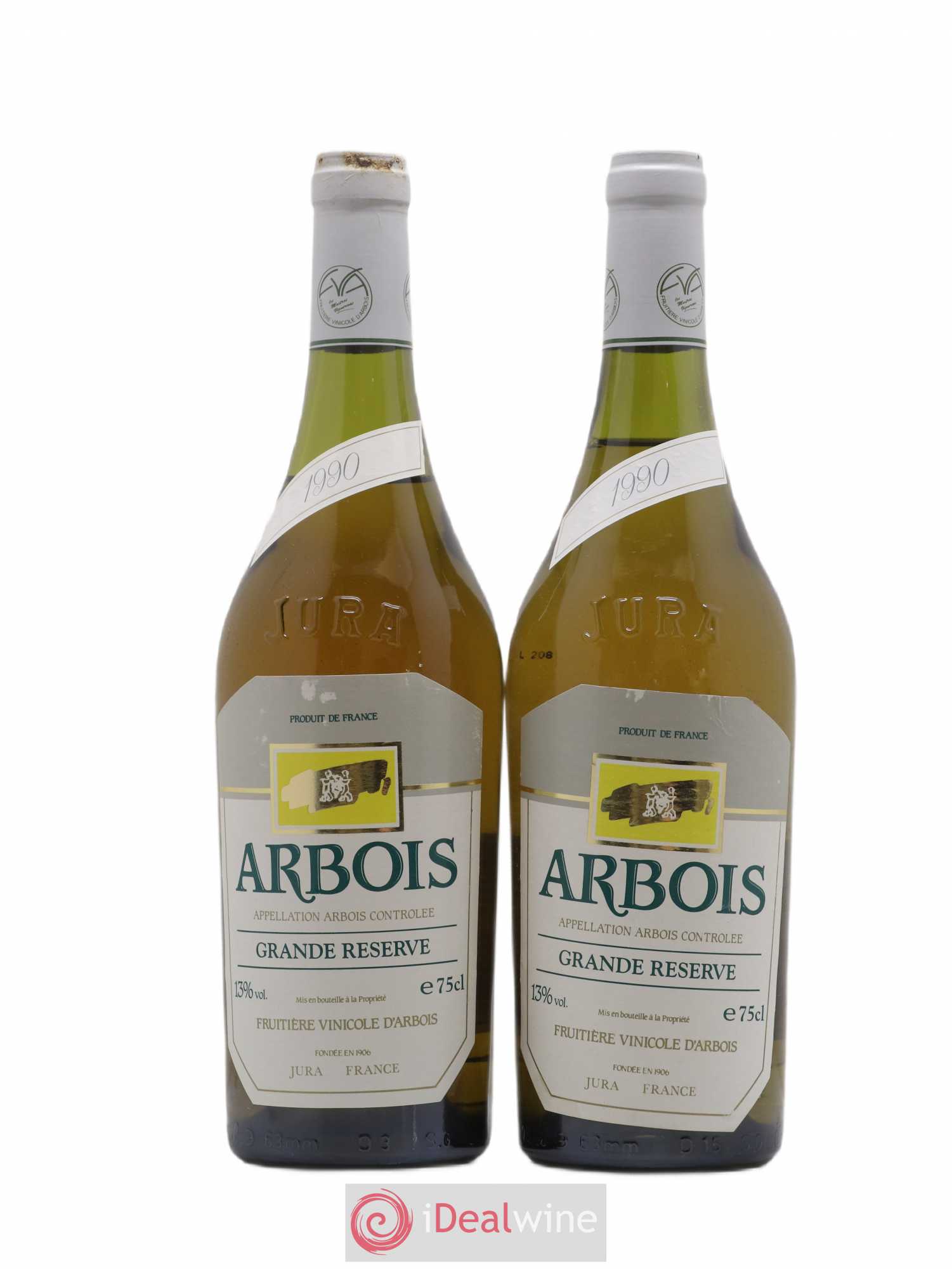 Arbois Grande Reserve Fruitiere Vinicole D'Arbois 1990 - Posten von 2 Flaschen - 0