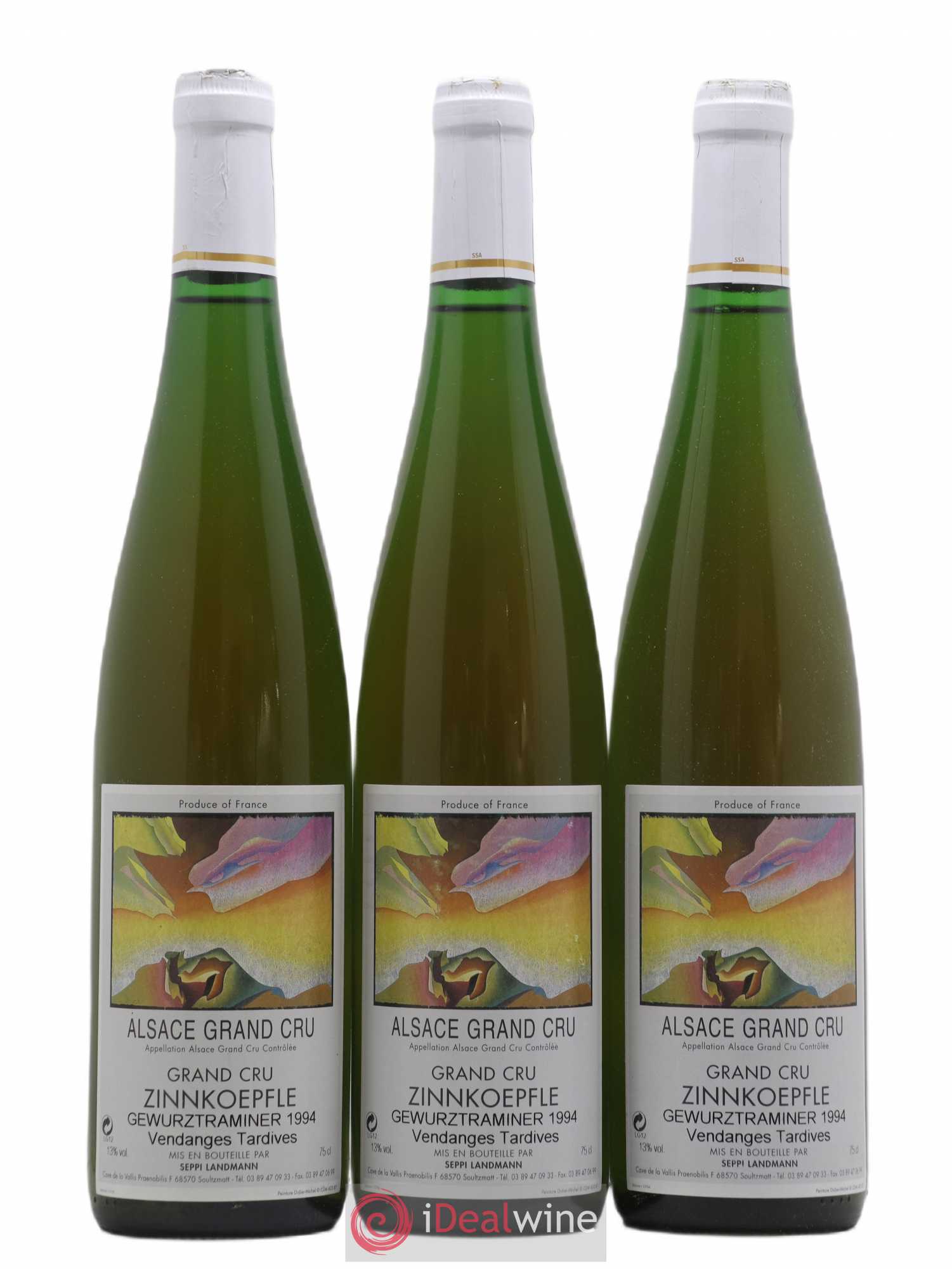 Gewurztraminer Vendanges Tardives Grand Cru Zinnkoepflé Seppi Landmann 1994 - Lotto di 3 bottiglie - 0