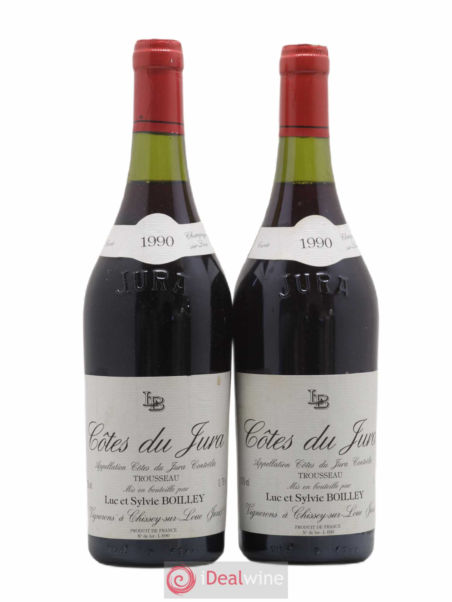 Côtes du Jura Trousseau Luc Et Sylvie Boilley 1990 - Posten von 2 Flaschen - 0
