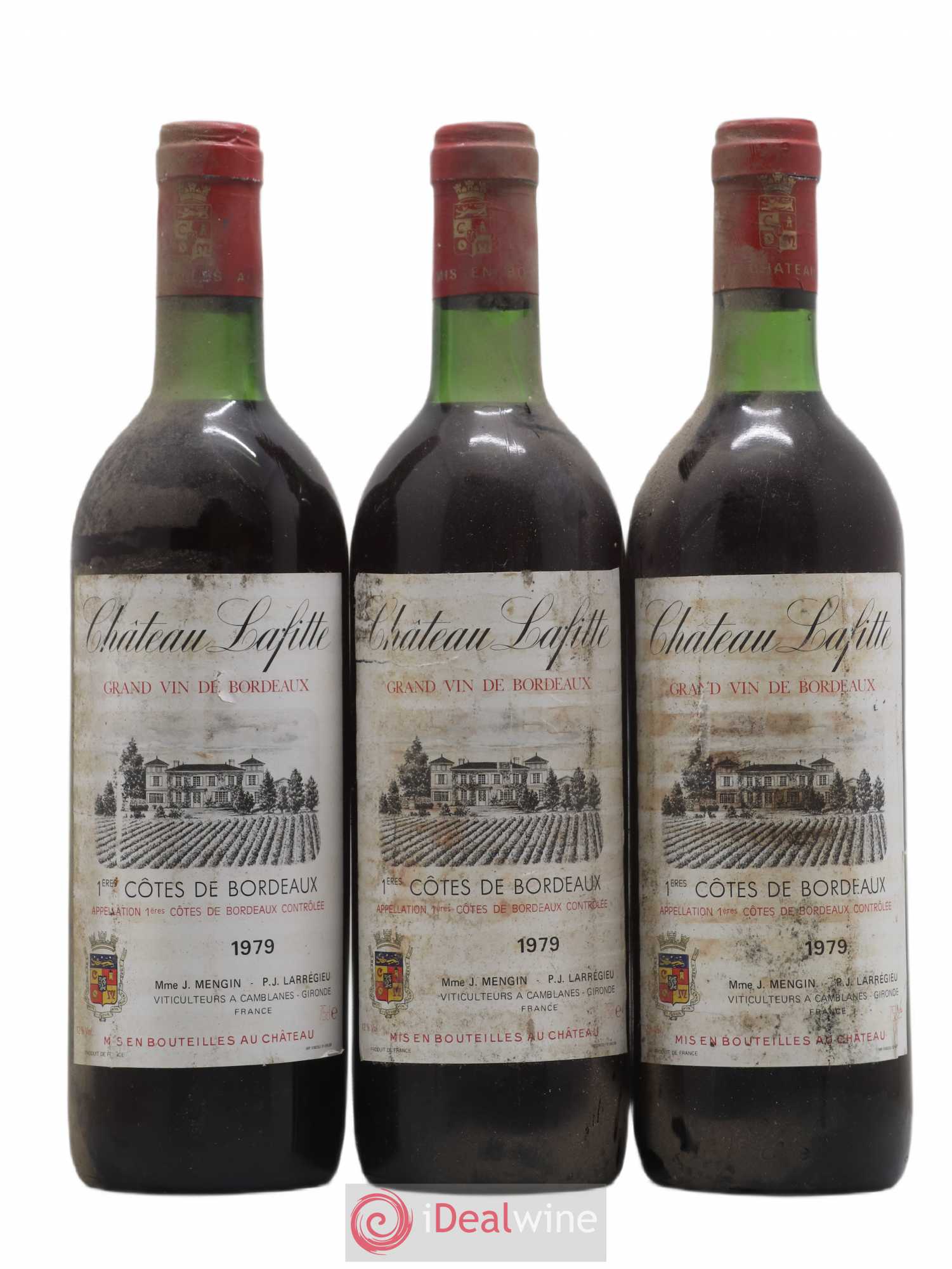 Premières Côtes de Bordeaux Château Lafitte 1979 - Lot de 3 bouteilles - 0