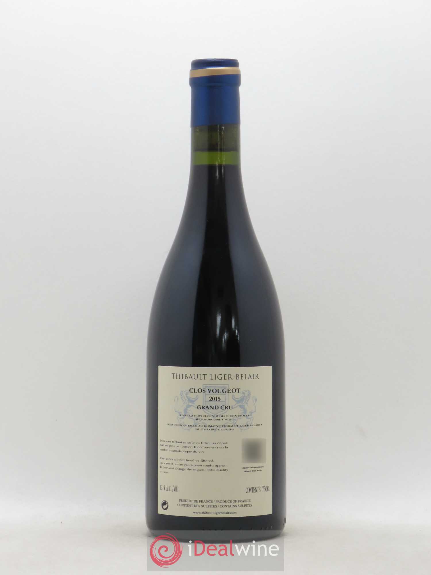 Clos de Vougeot Grand Cru Thibault Liger-Belair 2015 - Lot de 1 bouteille - 1