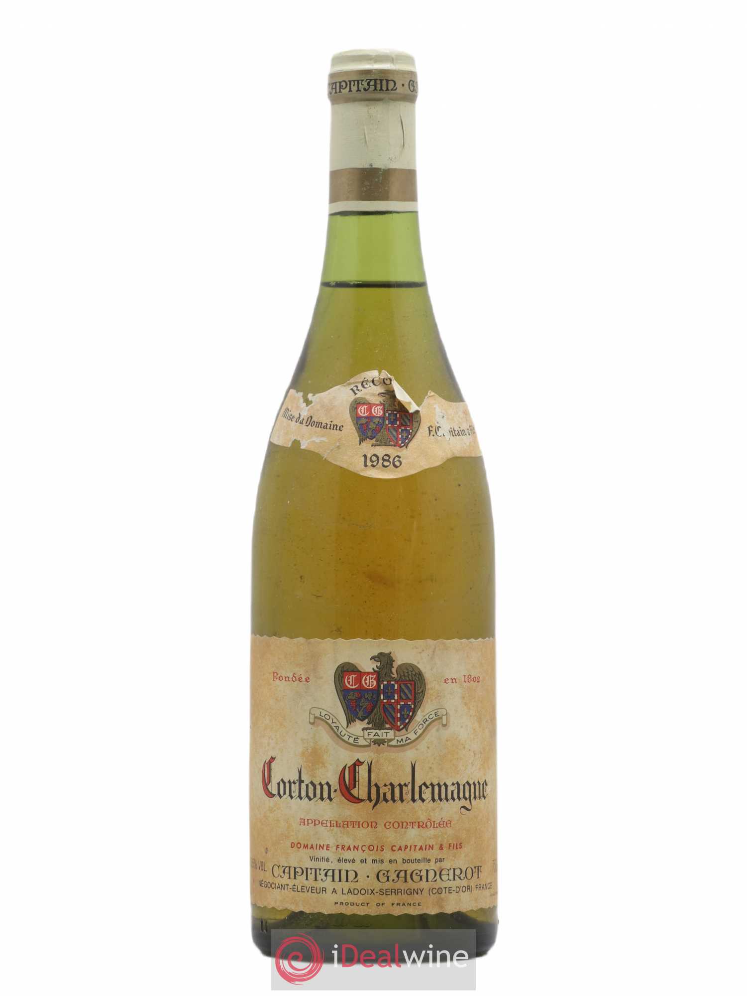 Corton-Charlemagne Grand Cru Domaine Francois Capitain Et Fils 1986 - Posten von 1 Flasche - 0