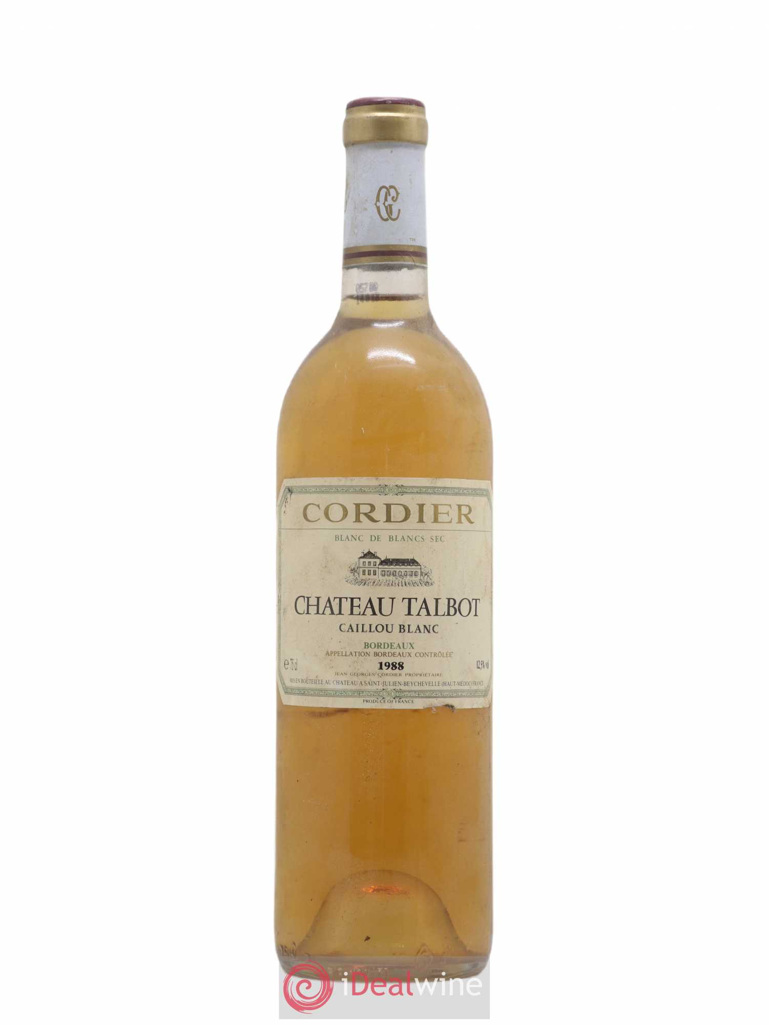 Château Talbot Caillou Blanc 1988 - Lot de 1 bouteille - 0