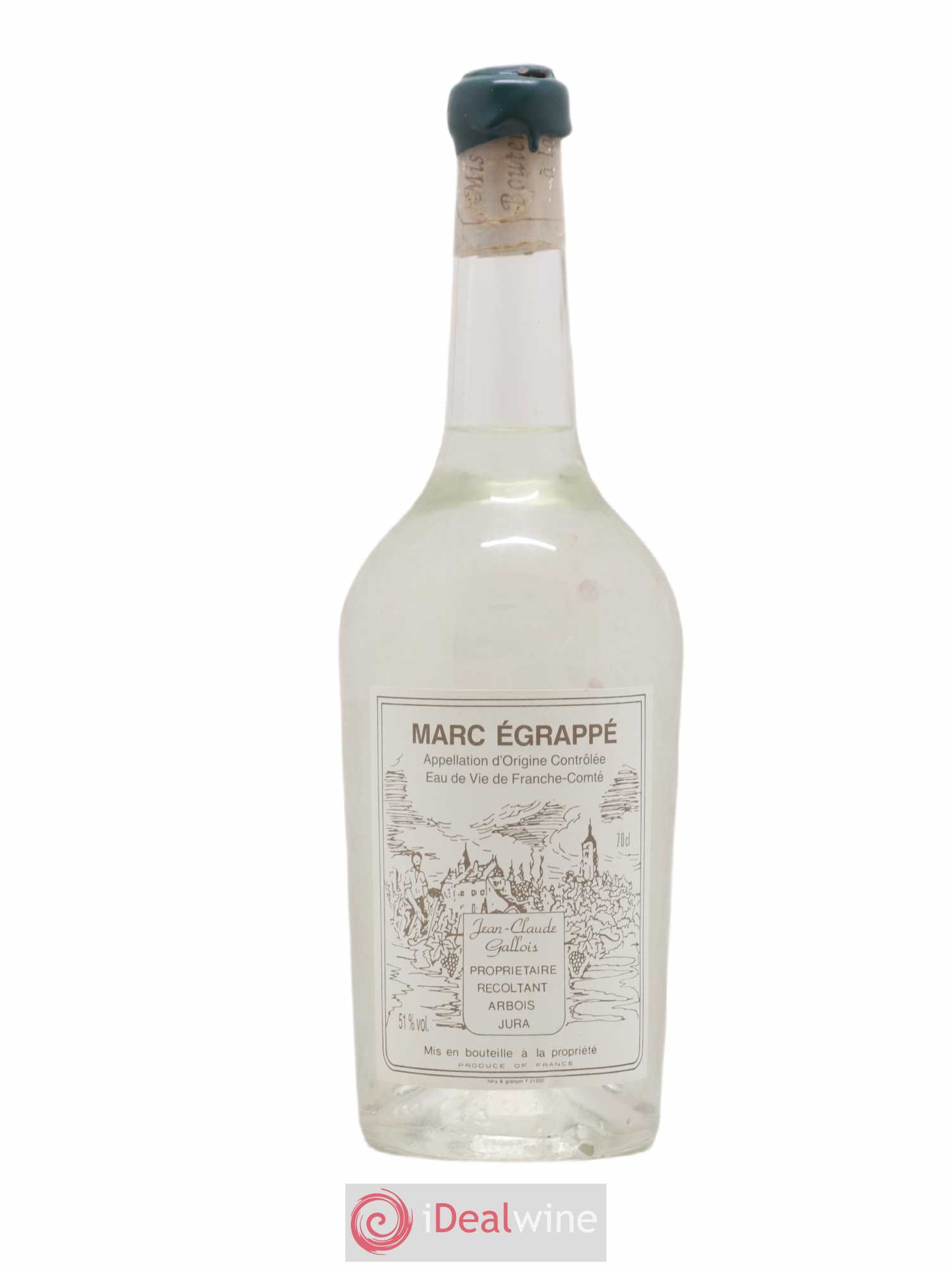 Alcool Marc Egrappé Jean Claude Gallois - Posten von 1 Flasche - 0
