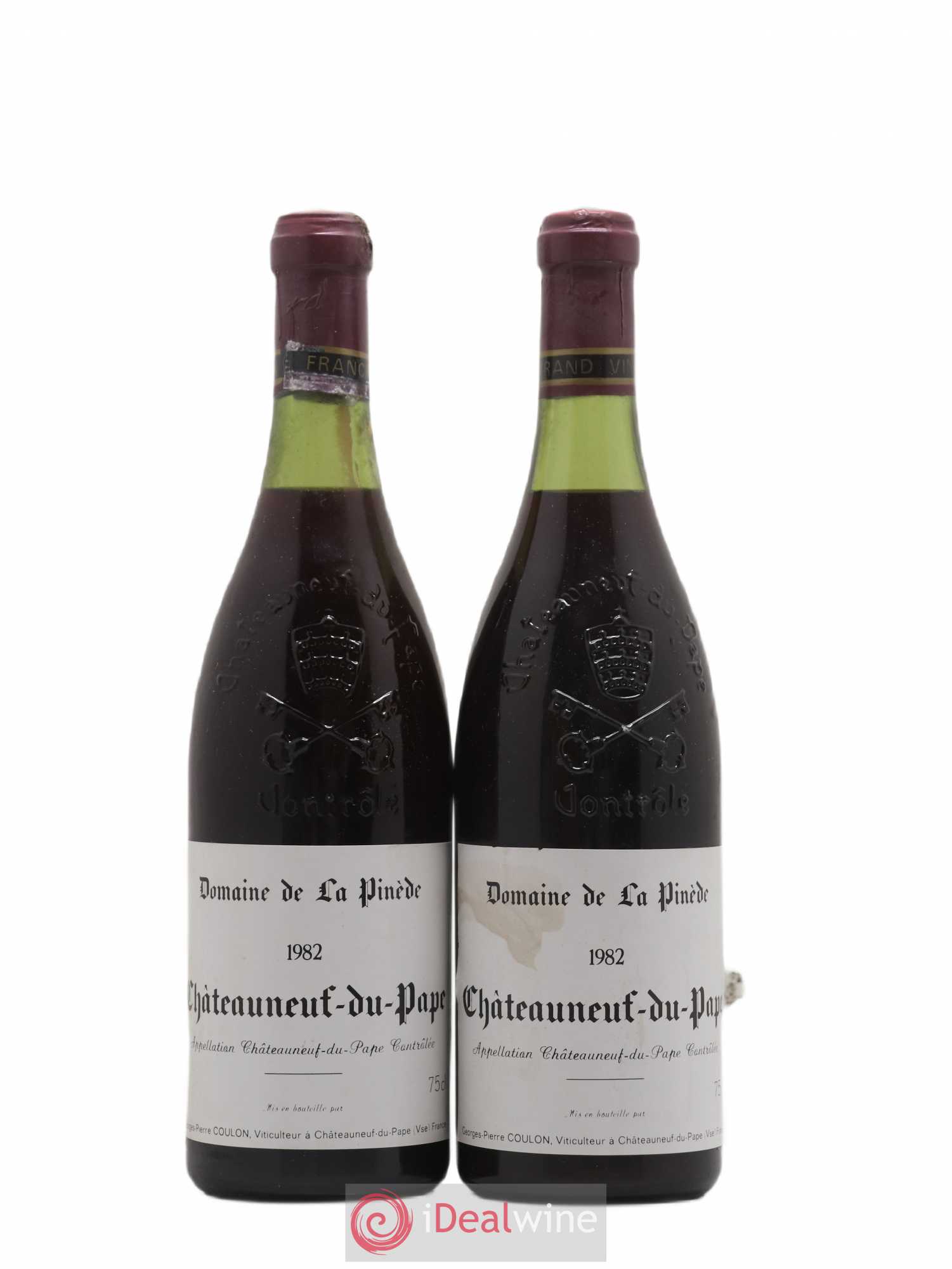 Châteauneuf-du-Pape Domaine De La Pinede Georges Pierre Coulon 1982 - Posten von 2 Flaschen - 0