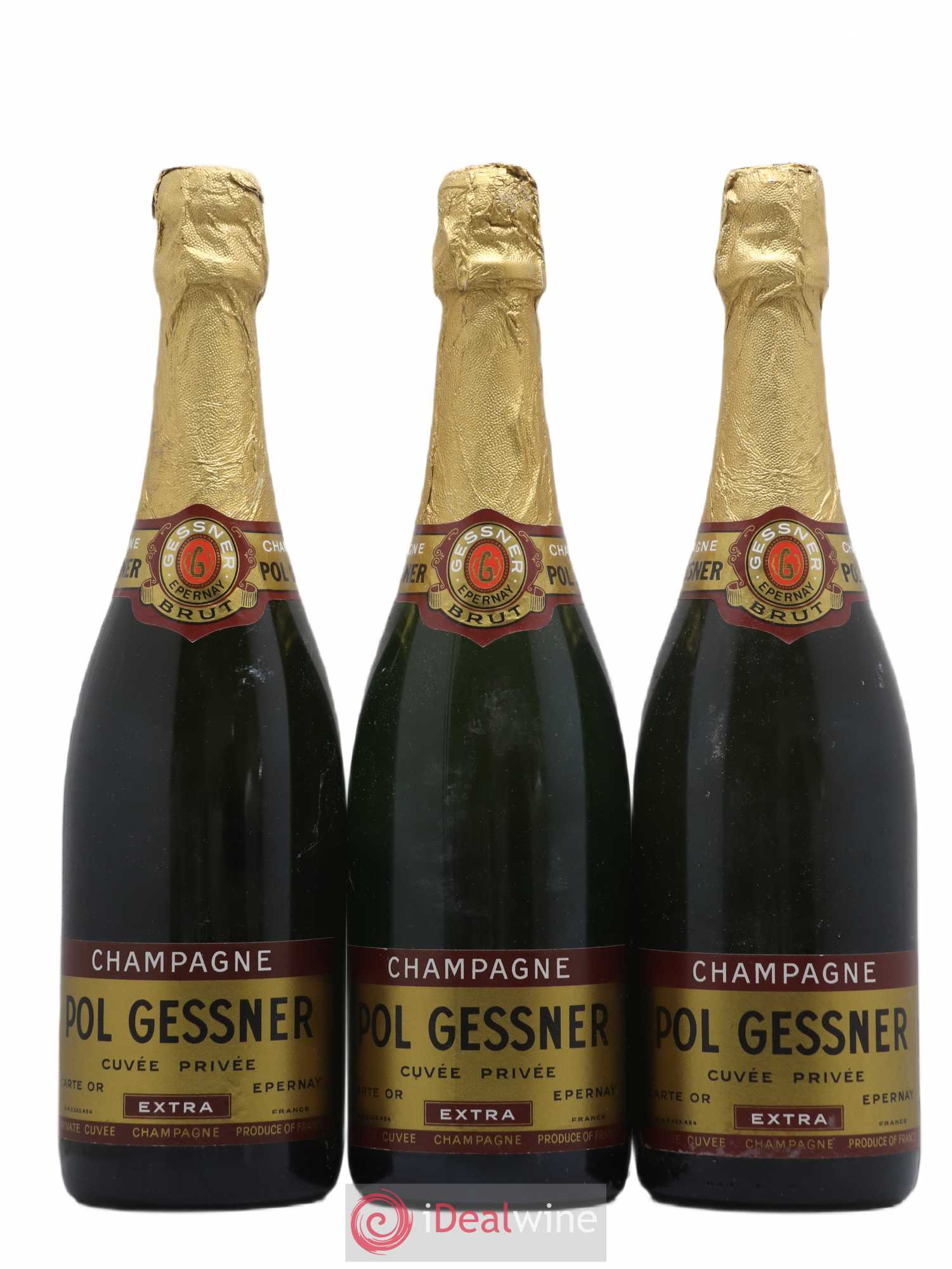 Champagne Pol Gessner Cuvée privée Extra - Posten von 3 Flaschen - 0
