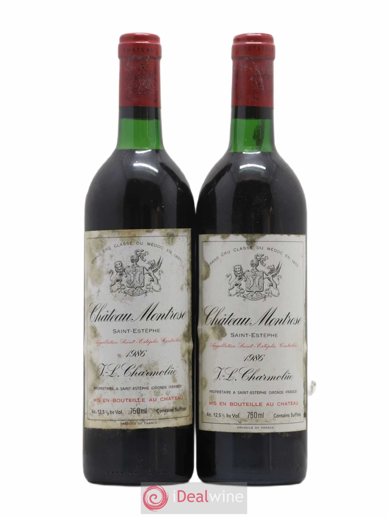 Château Montrose 2ème Grand Cru Classé 1986 - Lot de 2 bouteilles - 0