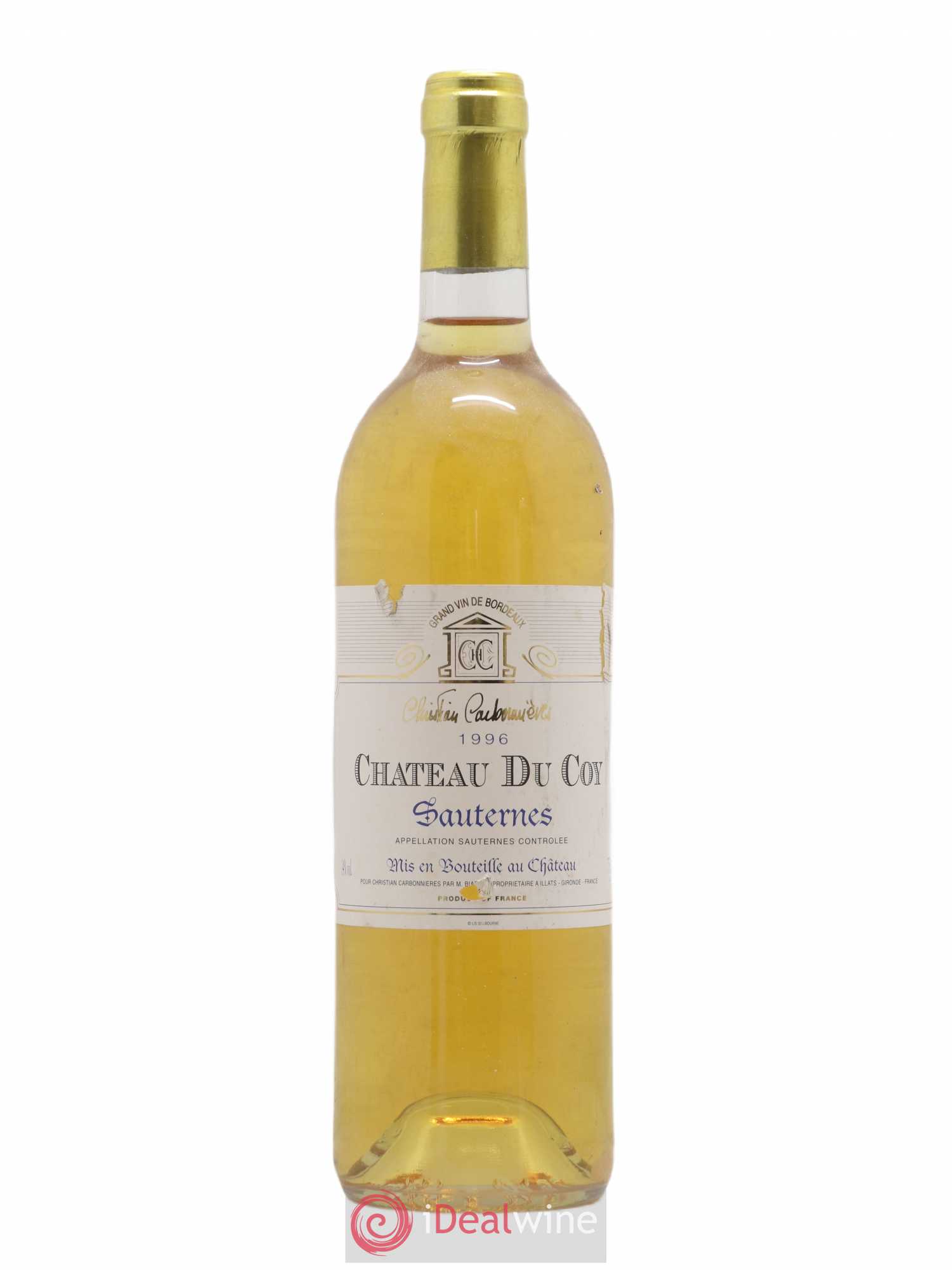 Sauternes Château De Coy 1996 - Posten von 1 Flasche - 0