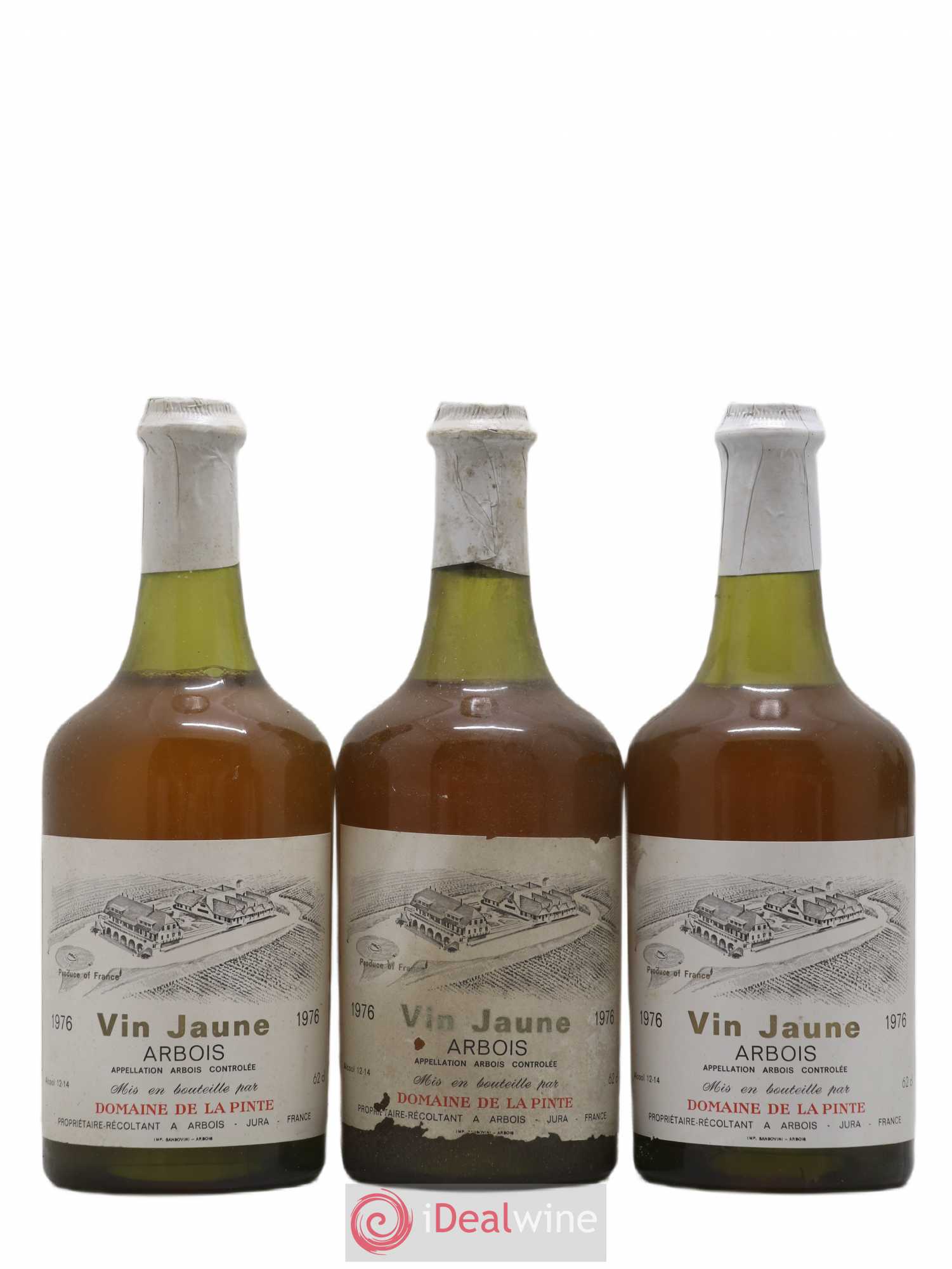 Arbois Vin Jaune Domaine de la Pinte 1976 - Lot de 3 bouteilles - 0