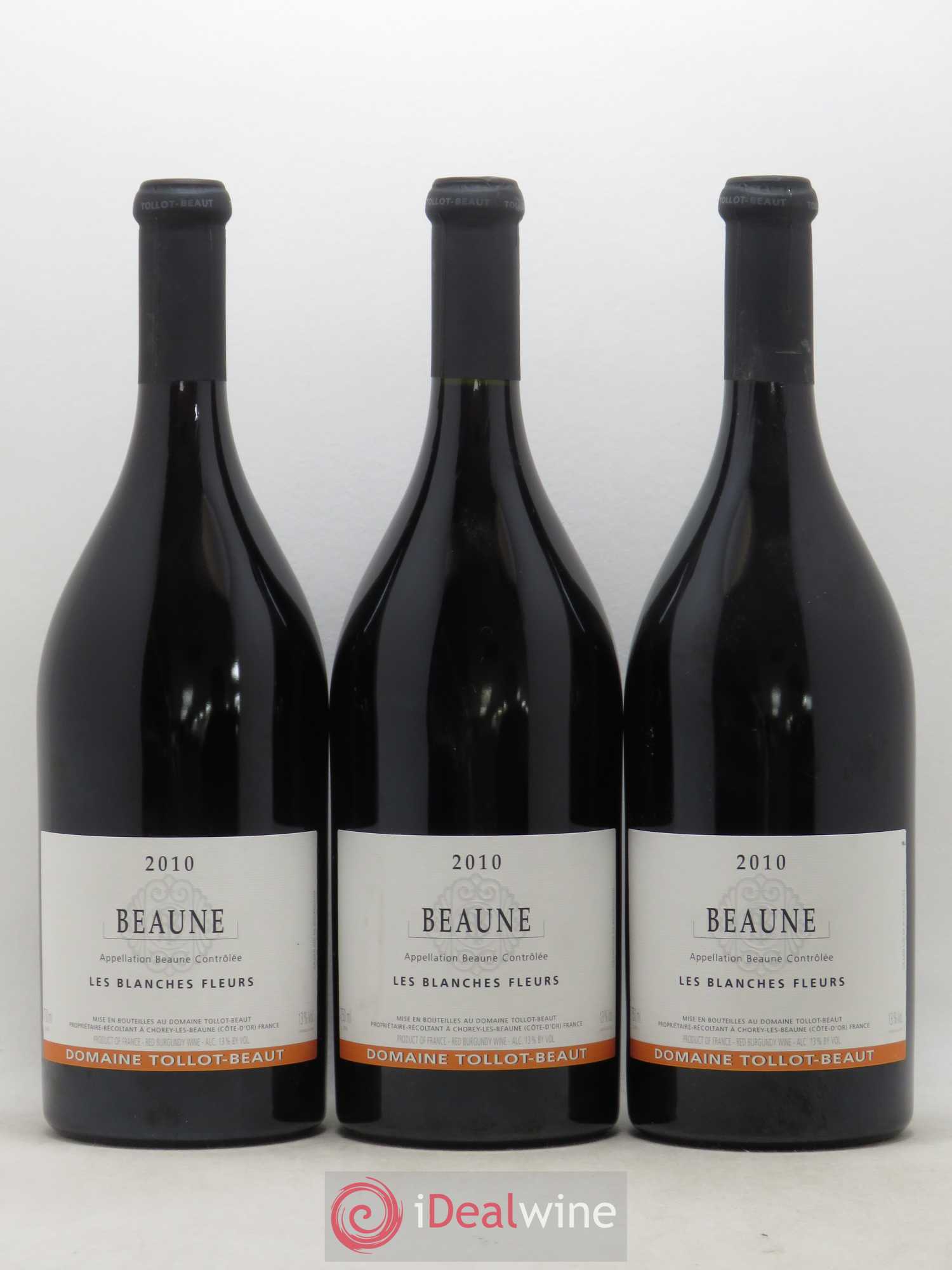 Beaune Les Blanches Fleurs Tollot Beaut (Domaine) 2010 - Lot de 3 bouteilles - 0
