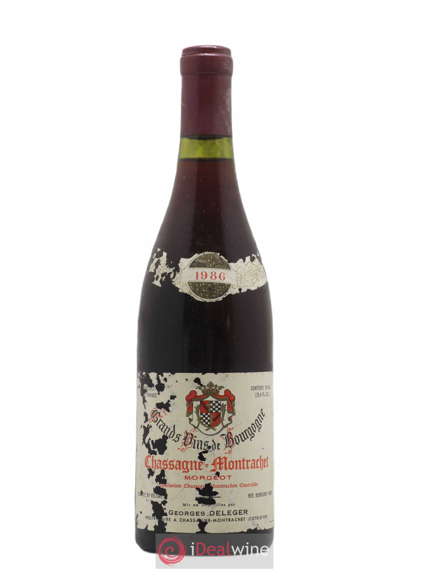 Chassagne-Montrachet 1er Cru Morgeot Georges Deliger 1986 - Lot de 1 bouteille - 0