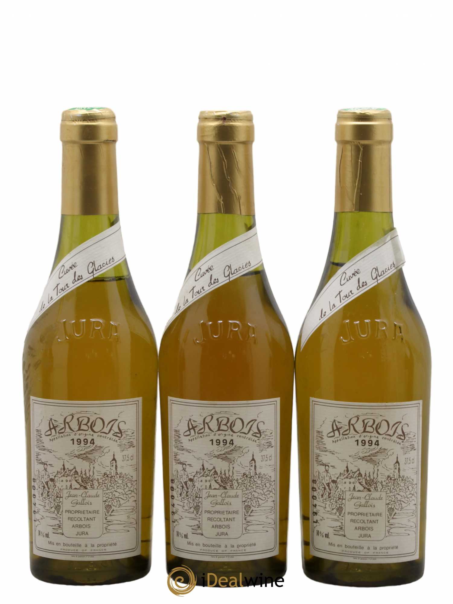 Arbois Cuvée De La Tours Des Glacies Jean Claude Gallois 1994 - Lotto di 5 mezze bottiglie - 1