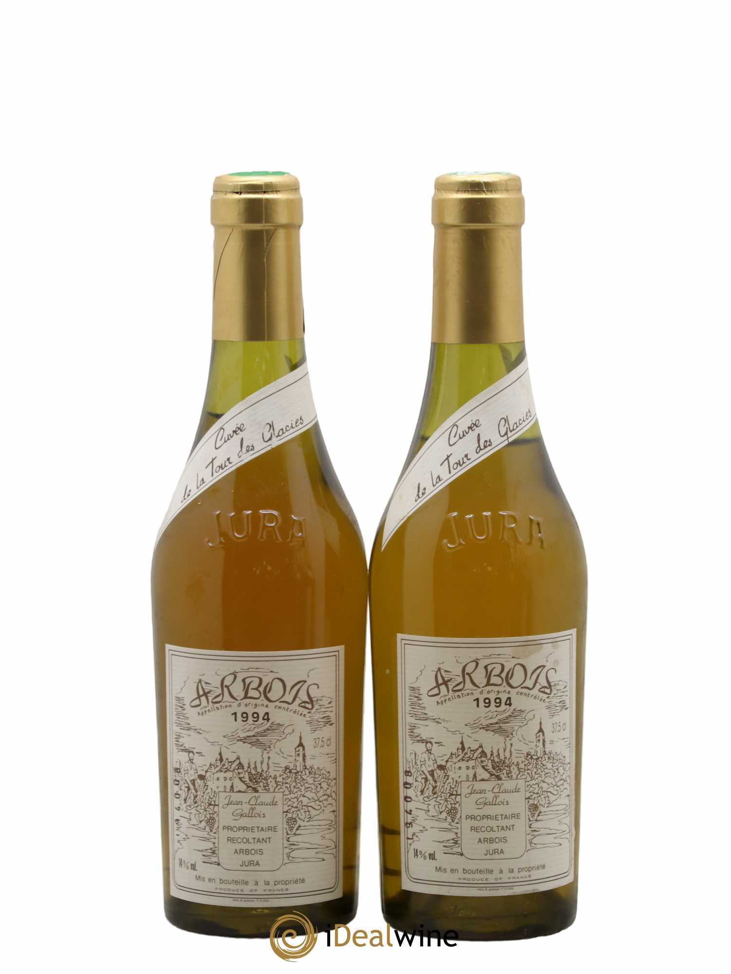 Arbois Cuvée De La Tours Des Glacies Jean Claude Gallois 1994 - Lotto di 5 mezze bottiglie - 2