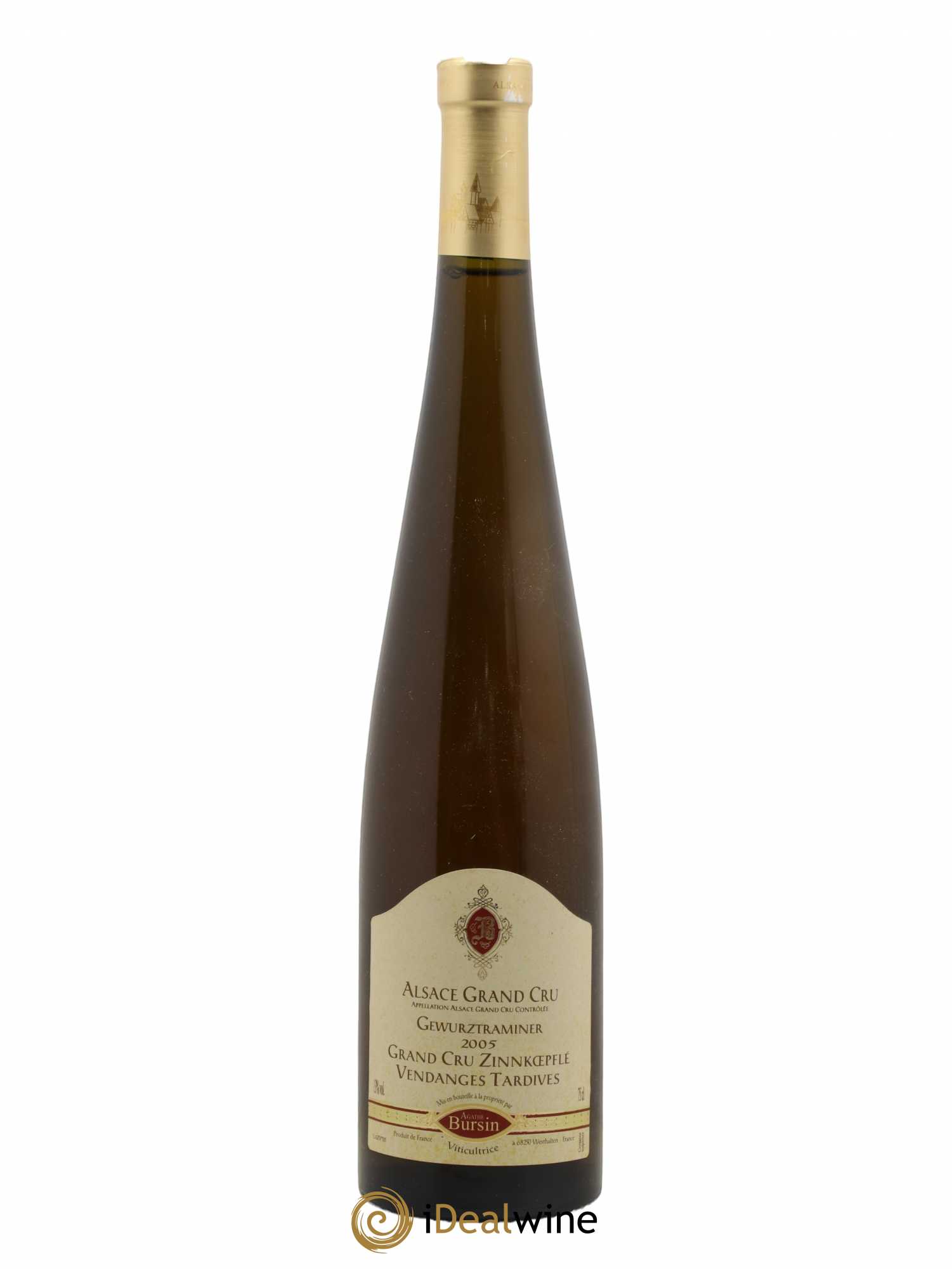 Gewurztraminer Alsace Grand Cru Zinnkoepfle Vendange Tardive Agathe Bursin 2005 - Posten von 1 Flasche - 0