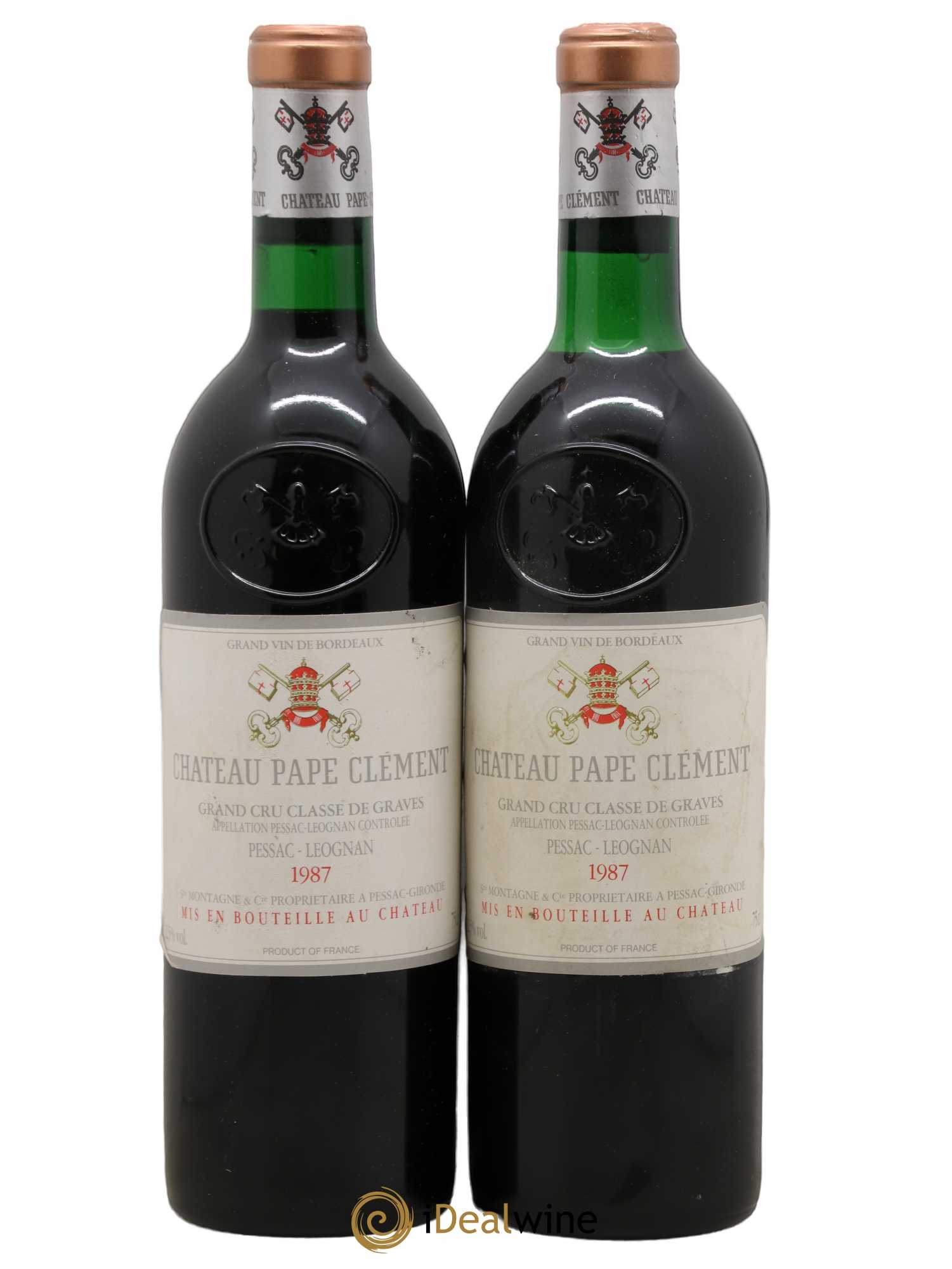 Château Pape Clément Cru Classé de Graves 1987 - Lot de 2 bouteilles - 0