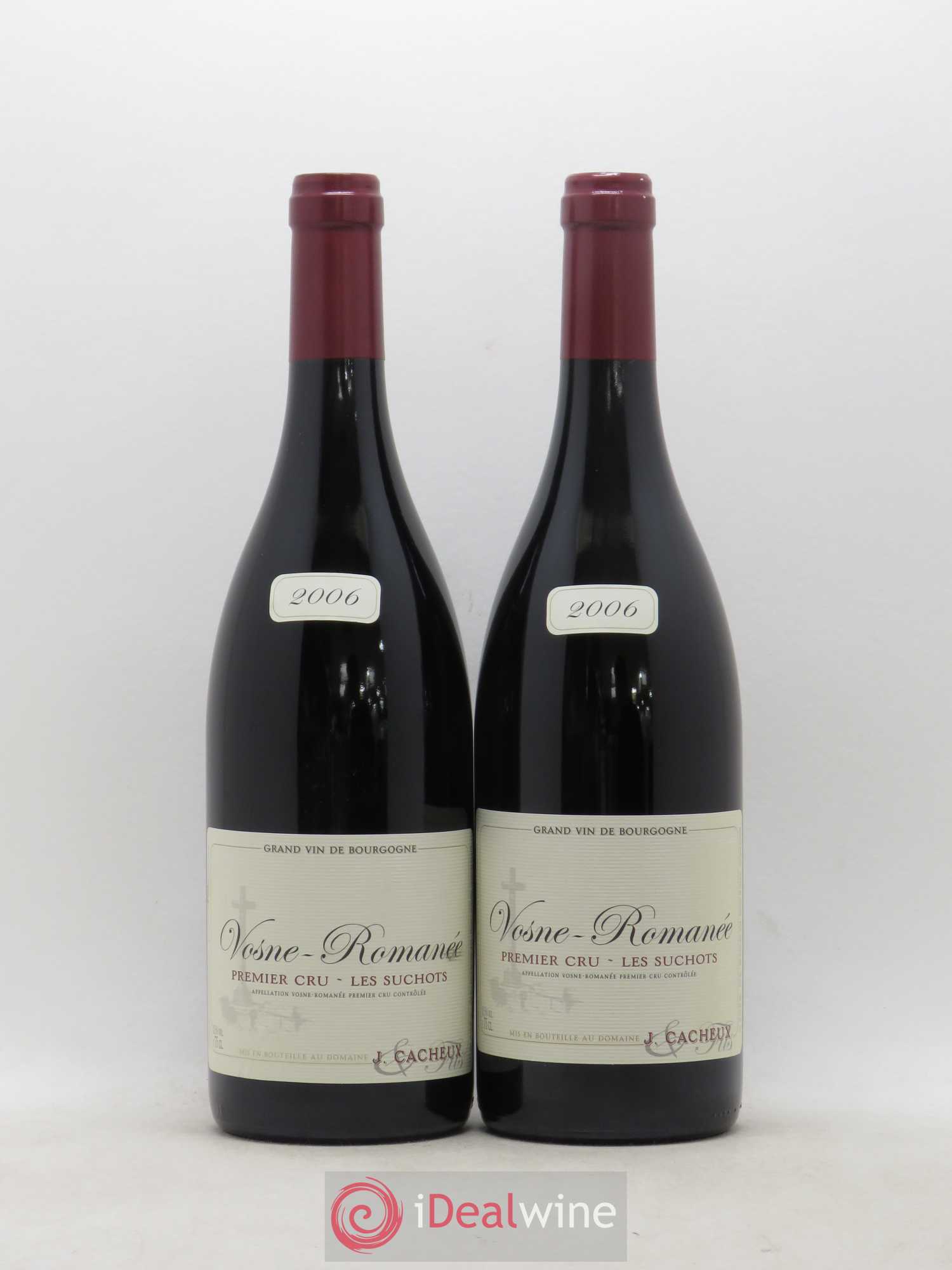 Vosne-Romanée 1er Cru Les Suchots J Cacheux 2006 - Lot of 2 bottles - 0