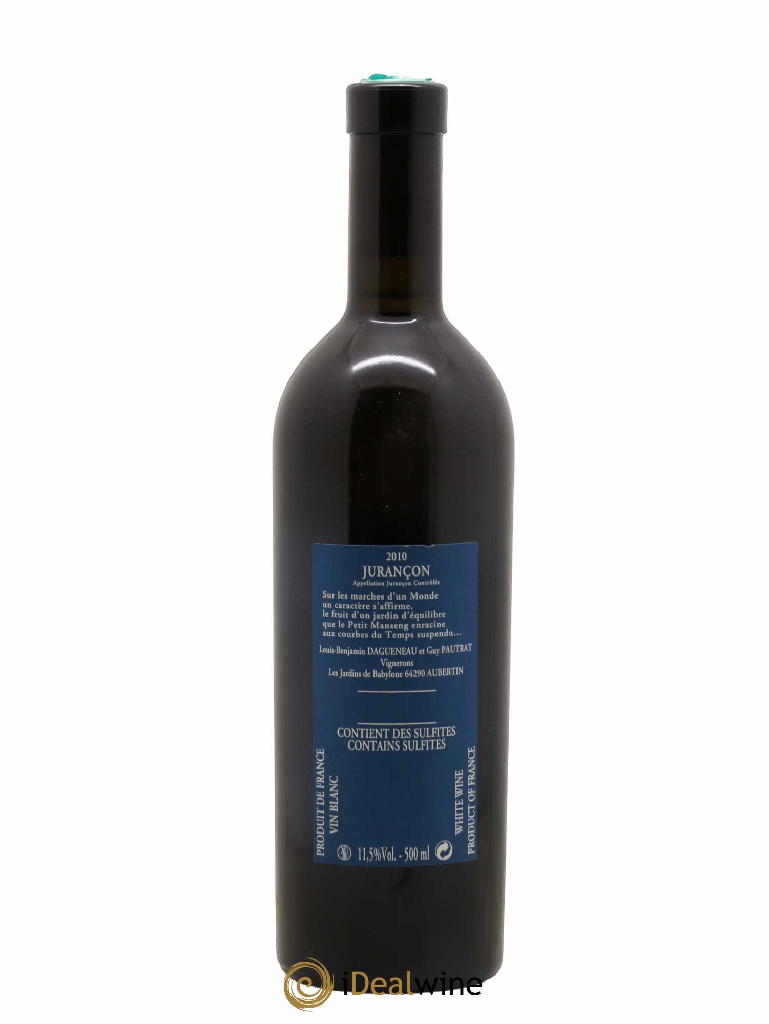 Vin de France(anciennement Jurançon) Les Jardins de Babylone Sec Didier Dagueneau 2010 - Lot de 1 bouteille - 1