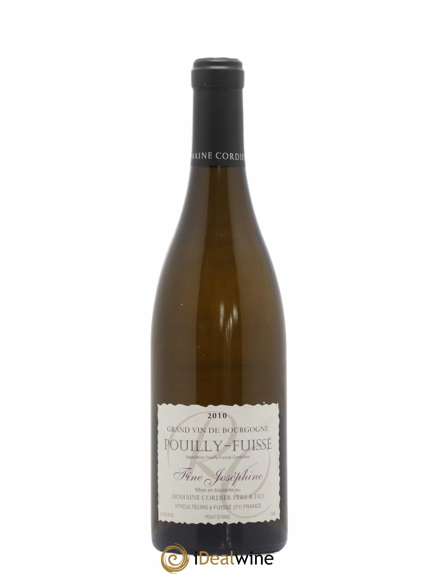 Pouilly-Fuissé Fine Joséphine Cordier Père et Fils (Domaine) 2010 - Lot de 1 bouteille - 0