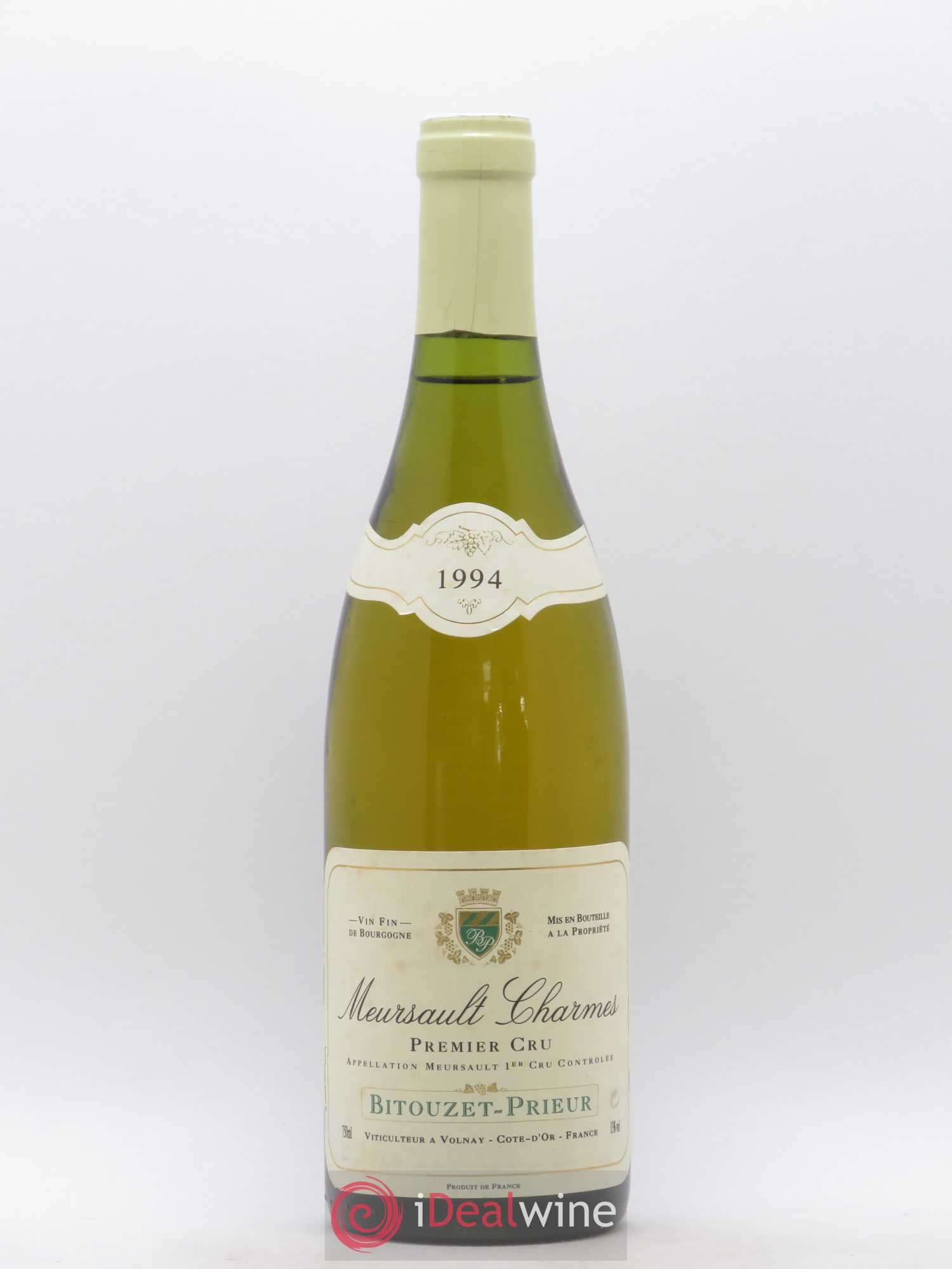 Meursault 1er Cru Charmes Domaine Bitouzet-Prieur 1994 - Posten von 1 Flasche - 0