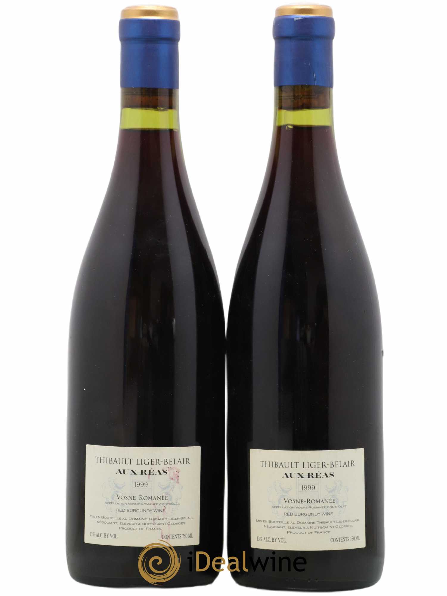 Vosne-Romanée Aux Réas Thibault Liger-Belair 1999 - Lot of 2 bottles - 1