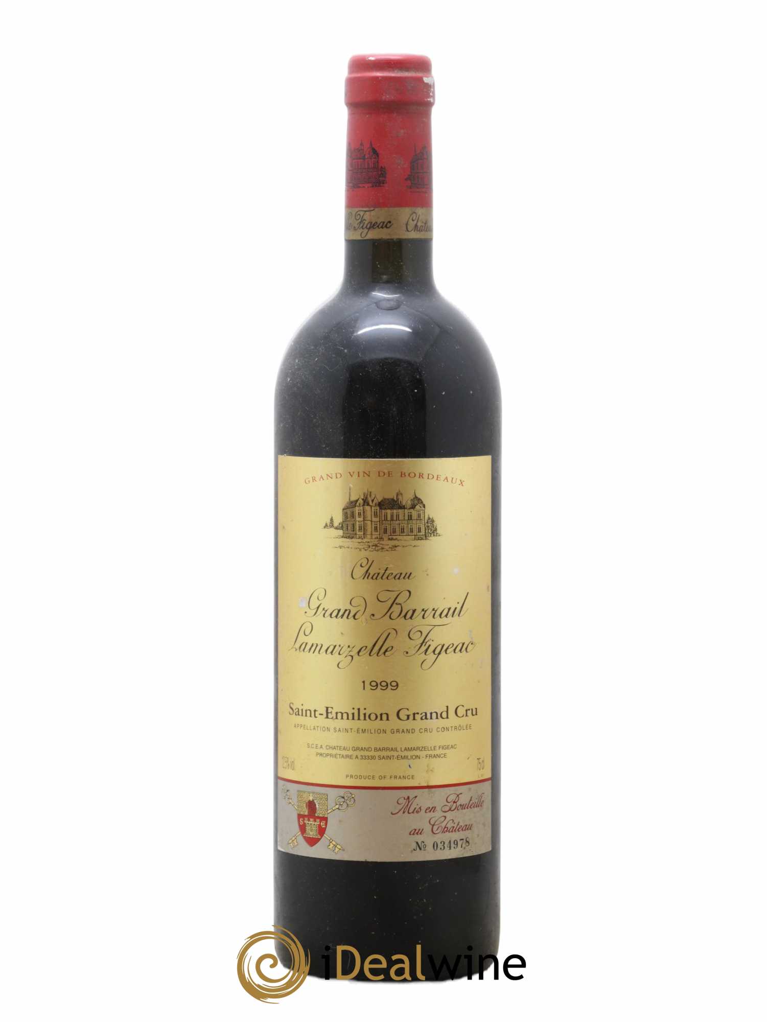 Château Grand Barrail Lamarzelle Figeac Grand Cru Classé 1999 - Lot de 1 bouteille - 0