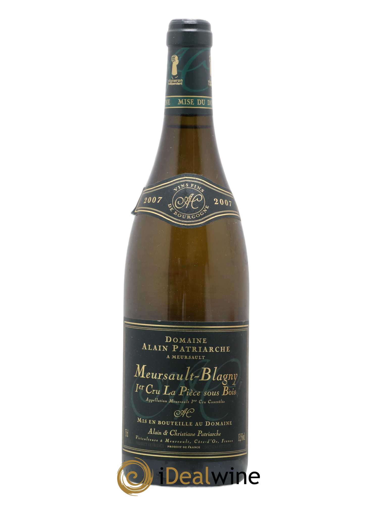 Meursault 1er Cru Blagny La pièce Sous le Bois Patriarche 2007 - Lot de 1 bouteille - 0