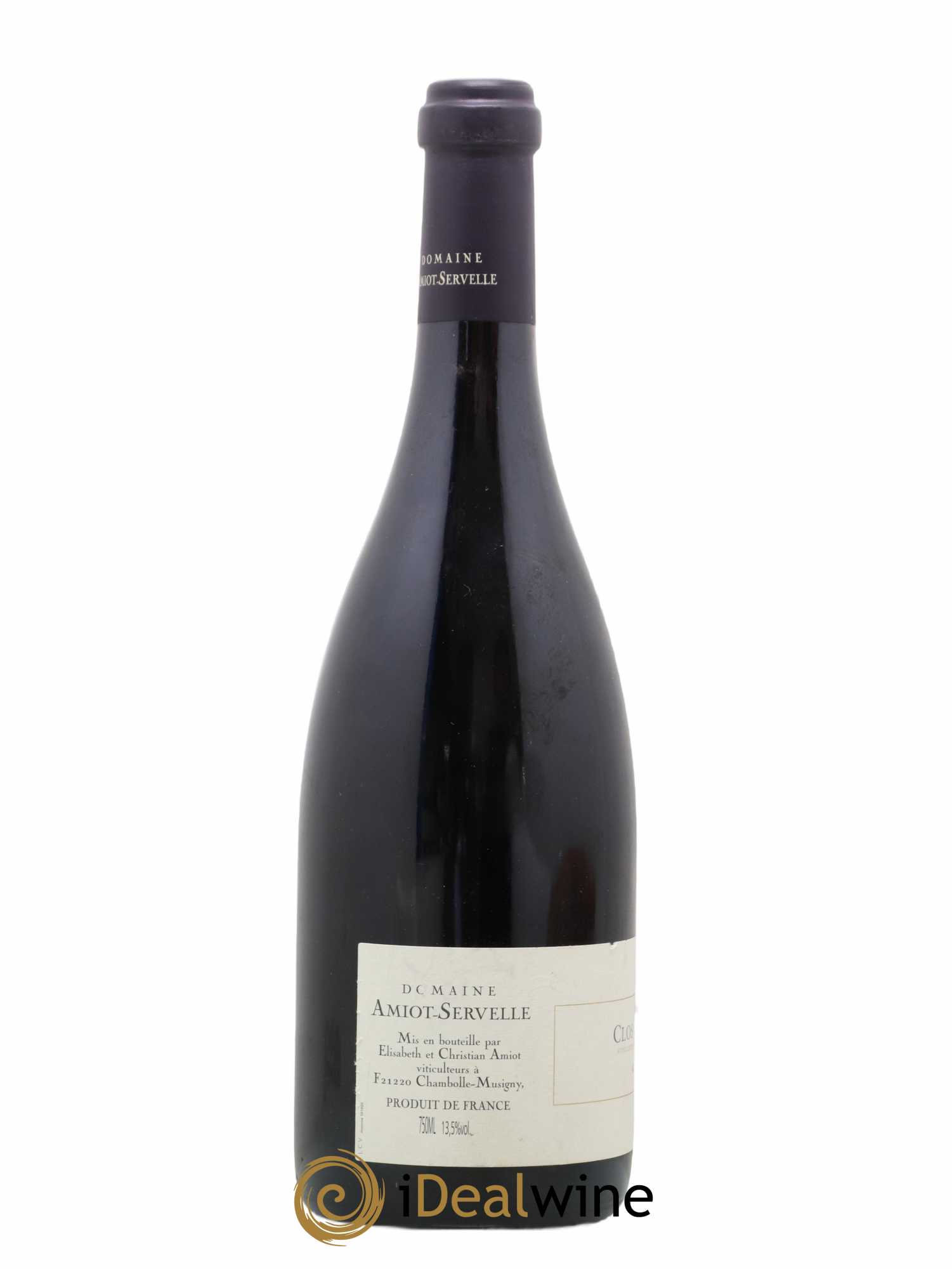 Clos de Vougeot Grand Cru Amiot-Servelle 2001 - Lot de 1 bouteille - 1