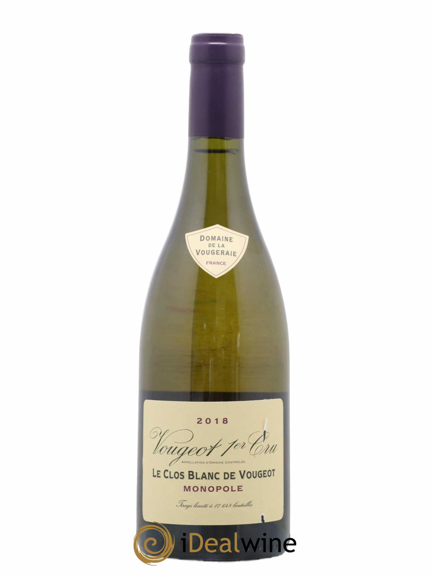 Vougeot 1er Cru Le Clos Blanc de Vougeot La Vougeraie 2018 - Lot de 1 bouteille - 0