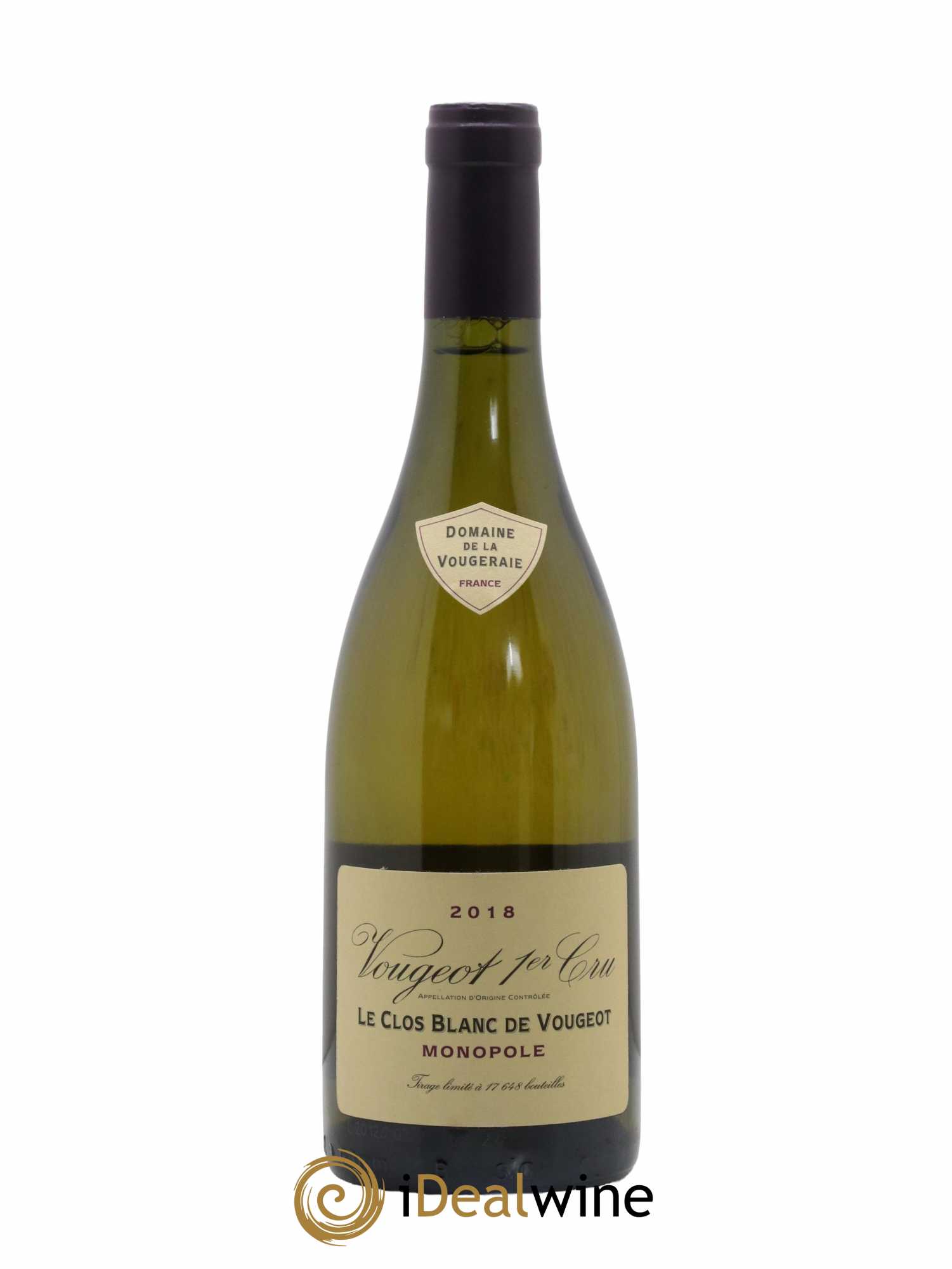 Vougeot 1er Cru Le Clos Blanc de Vougeot La Vougeraie 2018 - Lot de 1 bouteille - 0