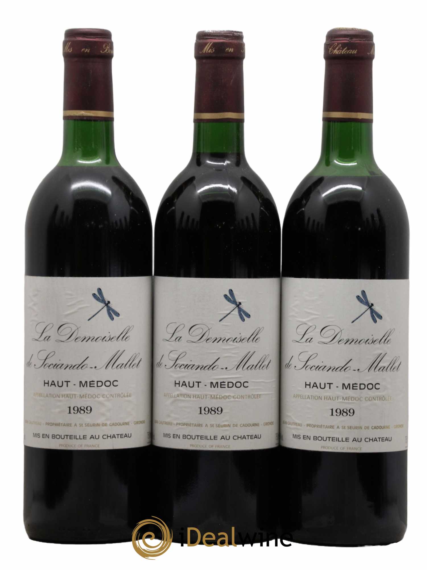 Demoiselle de Sociando Mallet Second Vin 1989 - Lotto di 12 bottiglie - 1