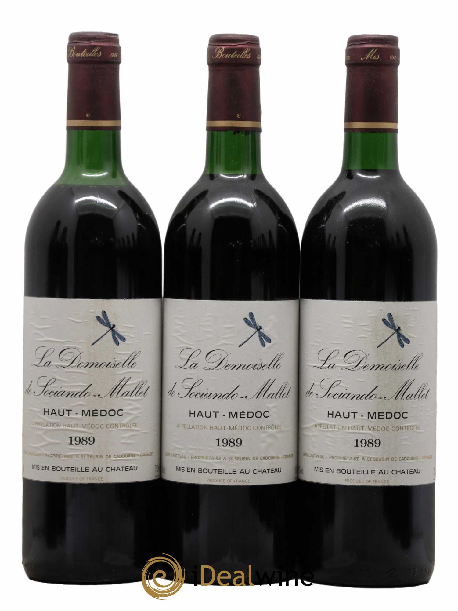 Demoiselle de Sociando Mallet Second Vin 1989 - Lotto di 12 bottiglie - 2