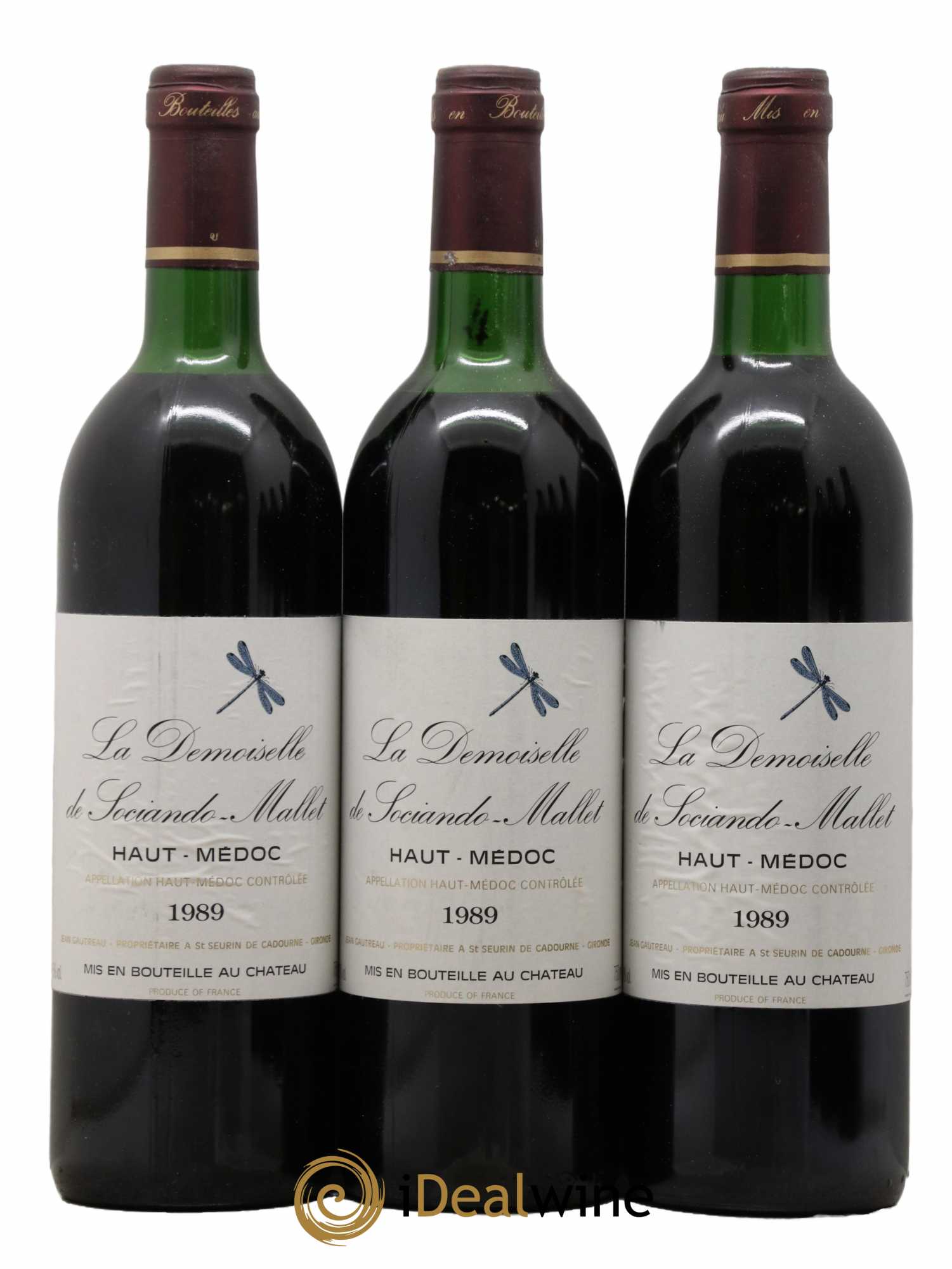 Demoiselle de Sociando Mallet Second Vin 1989 - Lotto di 12 bottiglie - 3